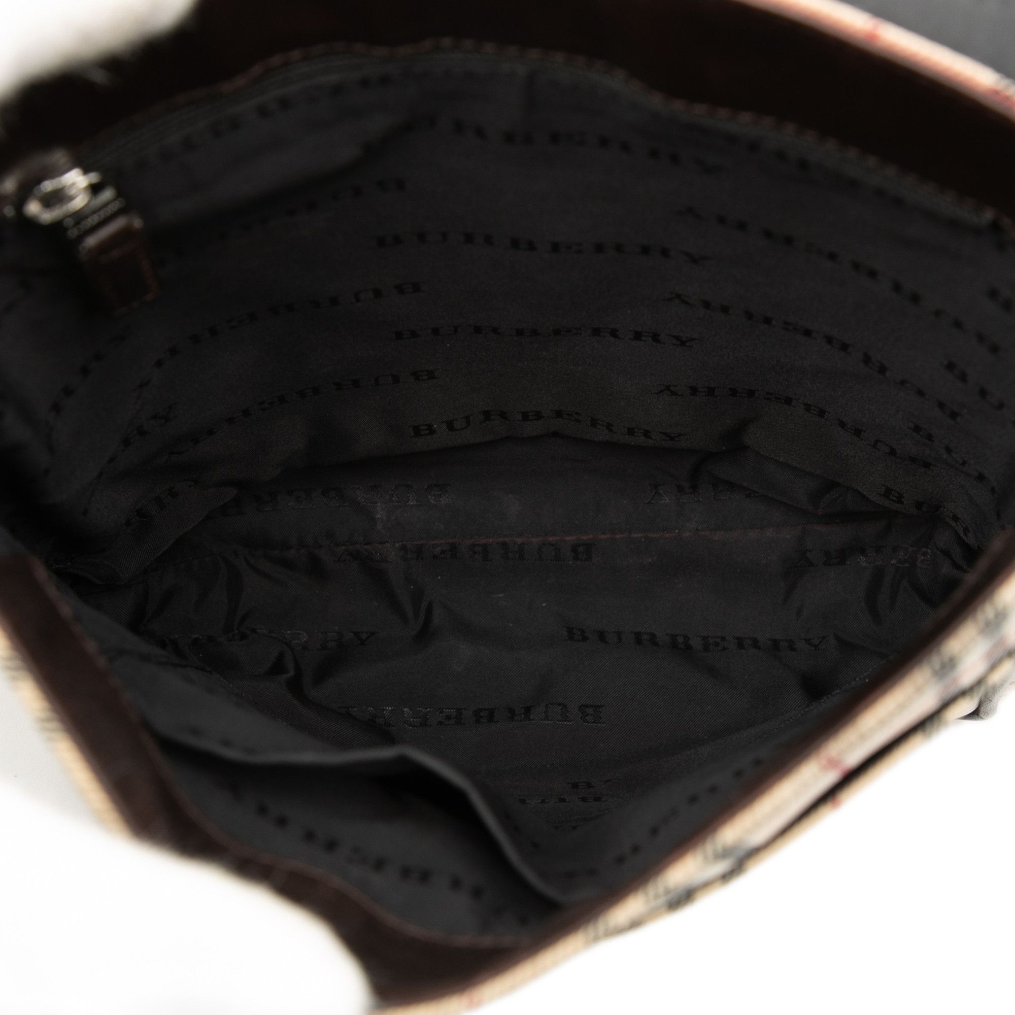 Burberry House Check Canvas Flap Crossbody