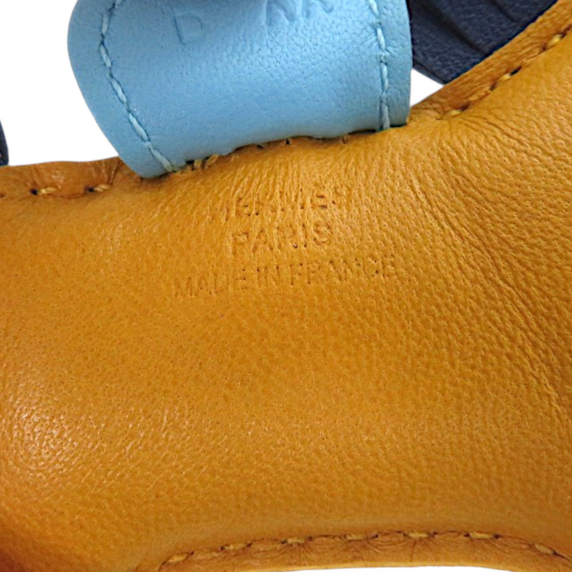 Hermes Hermes Excellent condition Hermès Rodeo PM lambskin Jaune d'Or D engraved keychain 0462 Size ONE SIZE - 4 Thumbnail