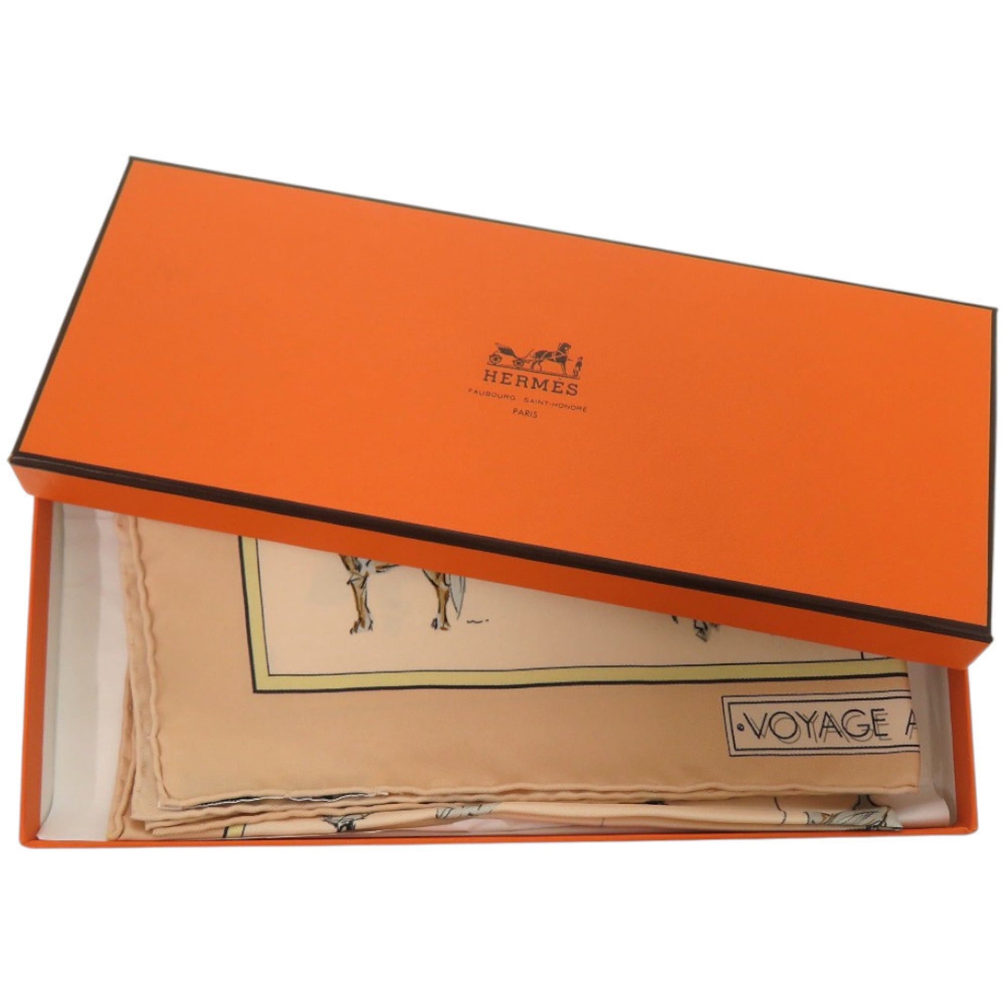 Hermes Hermes Like new Hermès Carré 45 pocket square, Petit Carré, Voyage au Niger, multicolored silk scarf/muffler, 0306 Size ONE SIZE - 2 Thumbnail