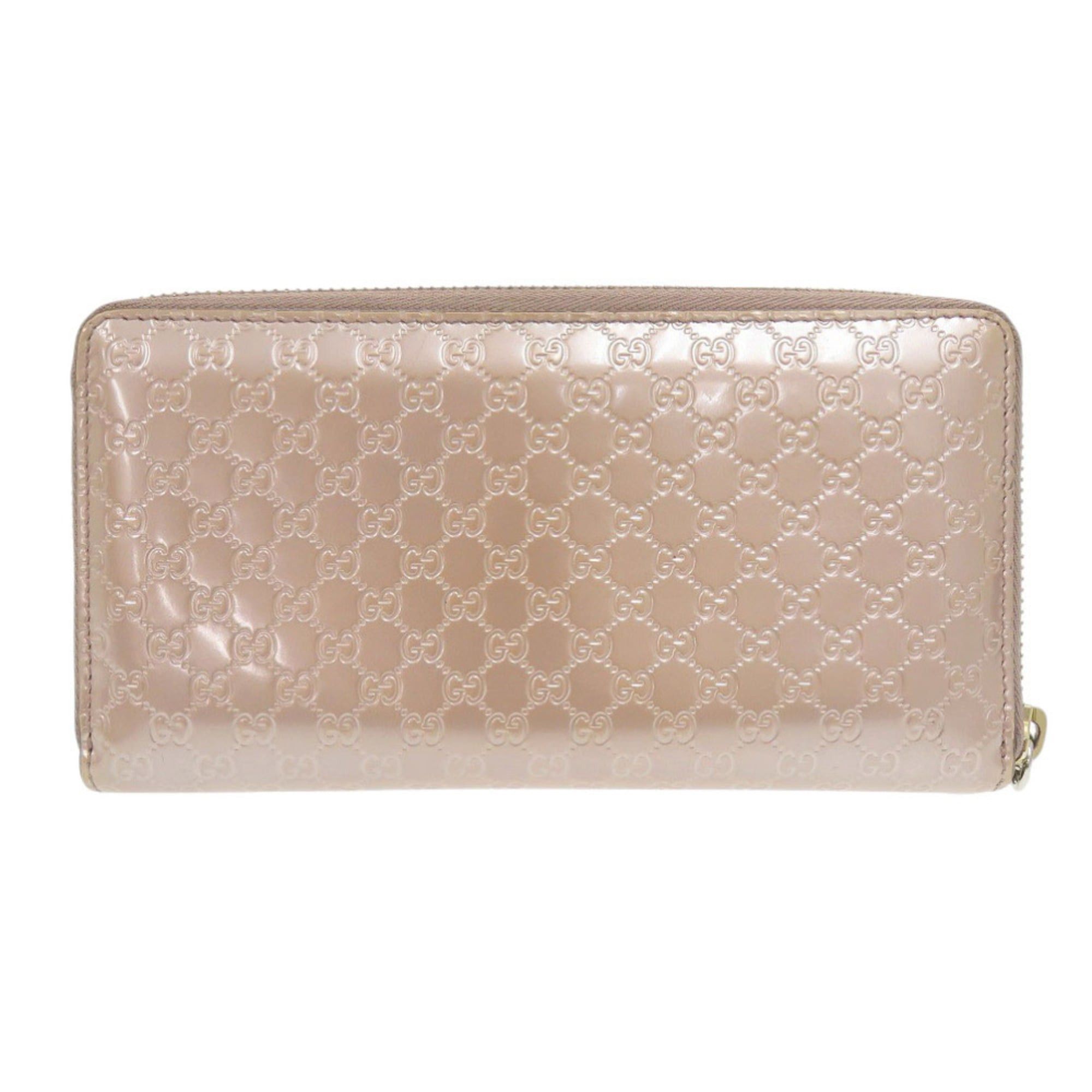 Gucci Gucci Micro Guccissima 308260 Enamel Pink Long Wallet 1052 Size ONE SIZE - 3 Thumbnail