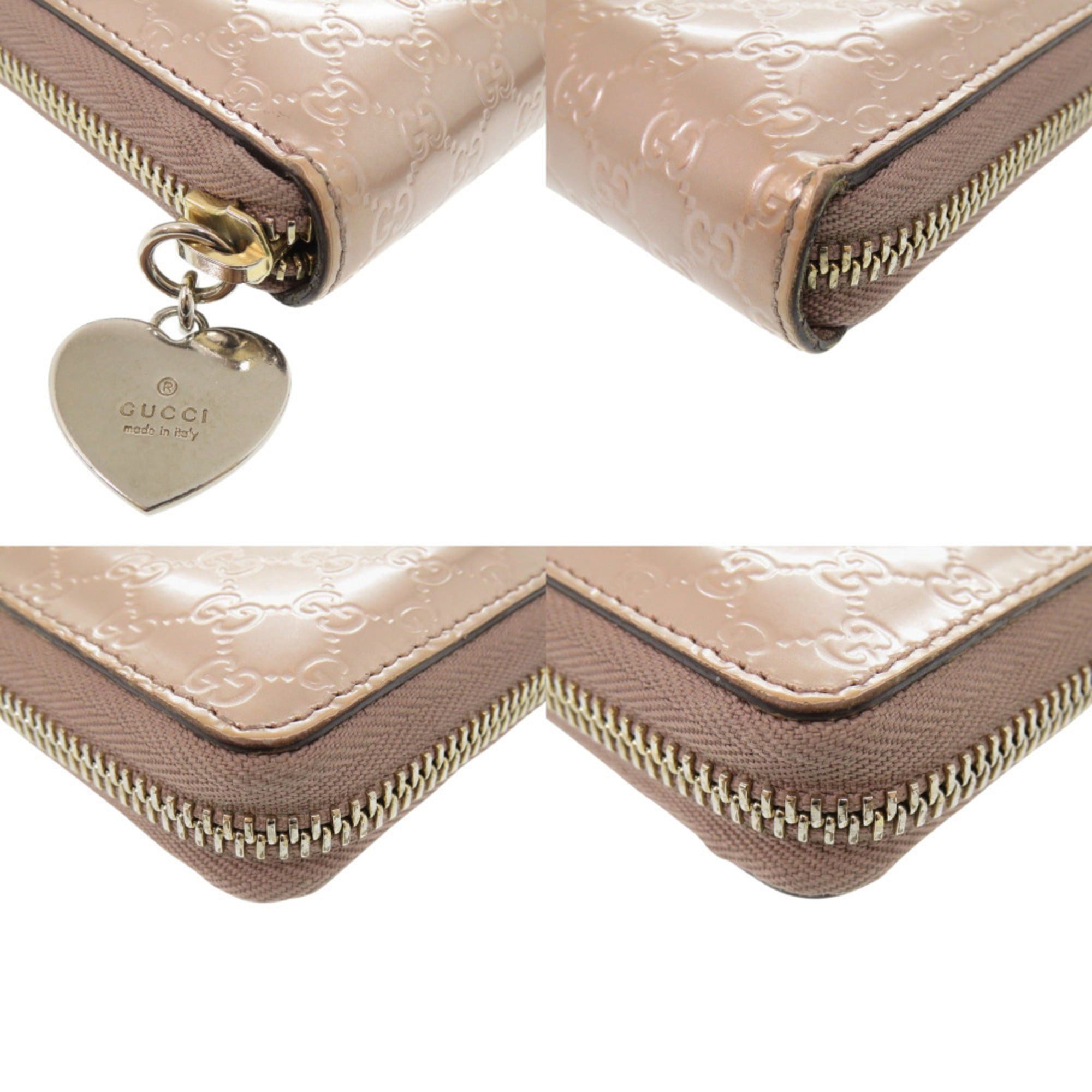 Gucci Gucci Micro Guccissima 308260 Enamel Pink Long Wallet 1052 Size ONE SIZE - 4 Thumbnail