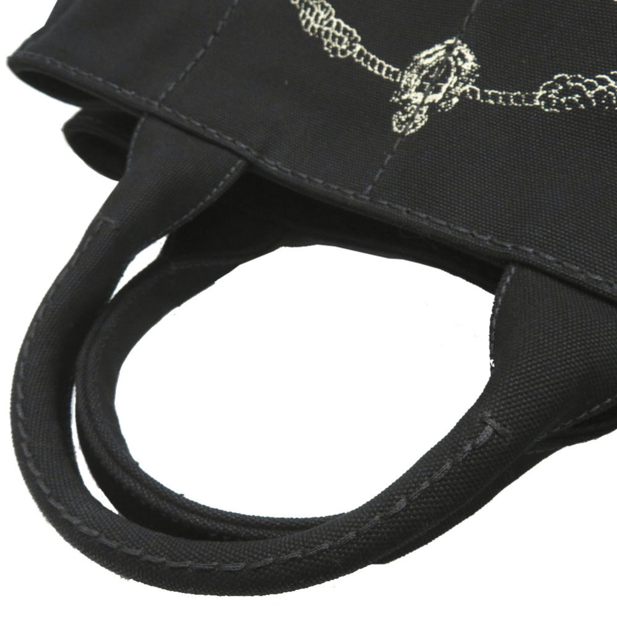 Prada Excellent condition Prada Canapa canvas black 2-way tote bag, shoulder and handbag, 0644 Size ONE SIZE - 5 Thumbnail