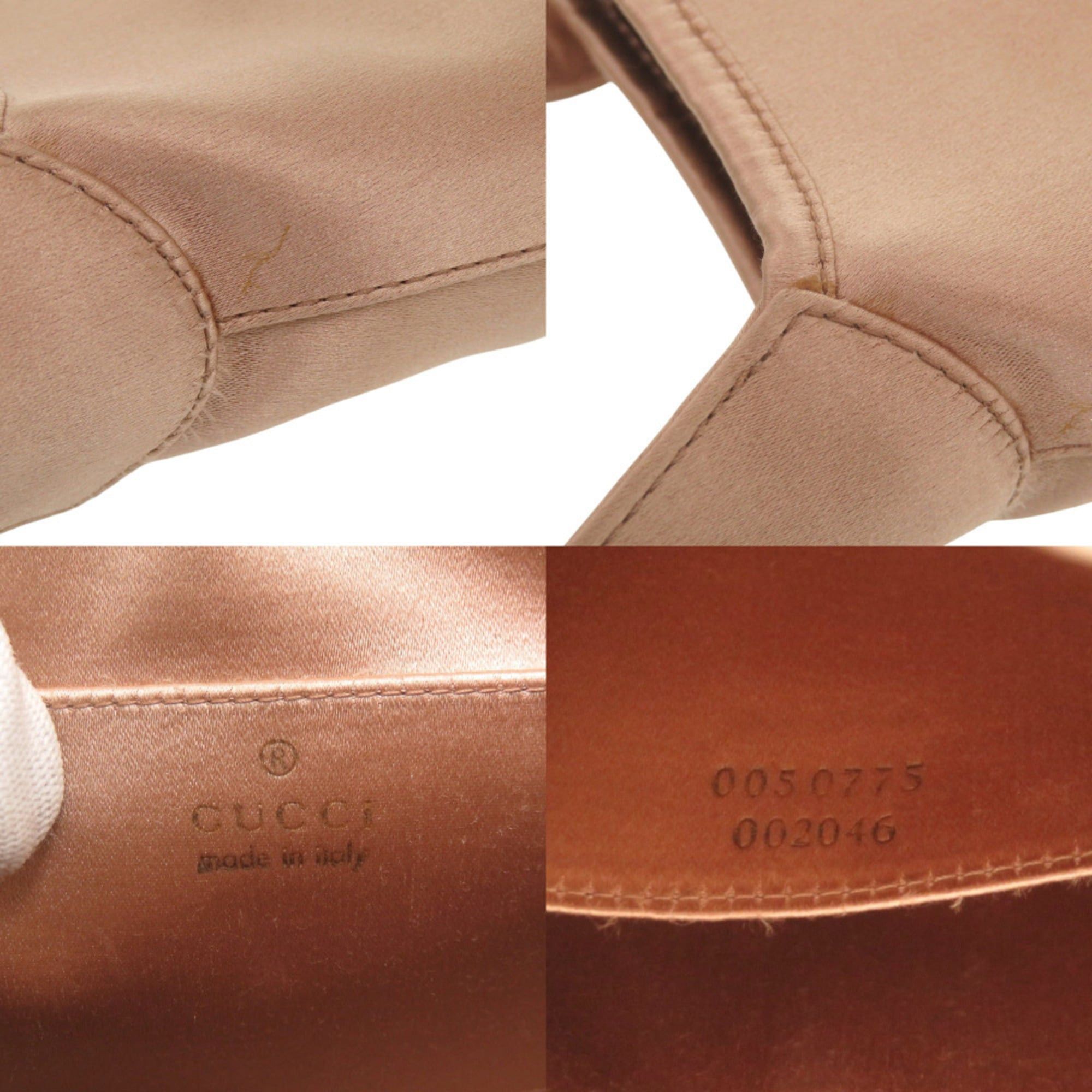 Gucci Excellent condition Gucci Vintage Jackie 005 0775 Satin Pink Handbag 1000 Size ONE SIZE - 9 Thumbnail