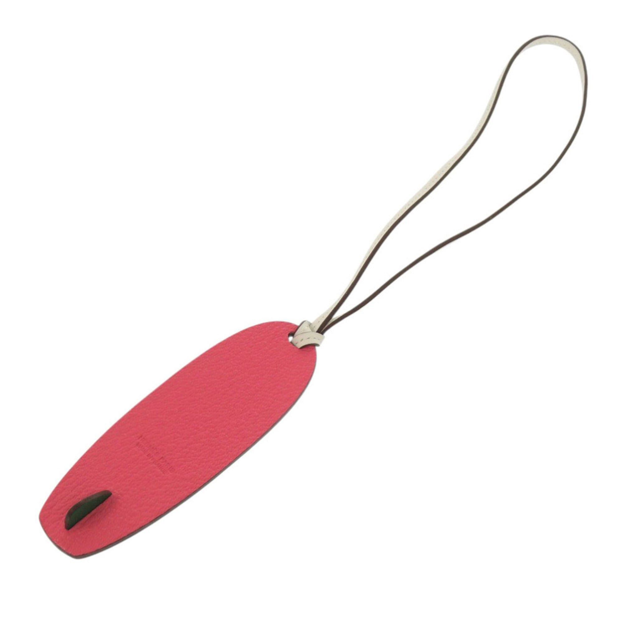 Hermes Hermes Like new Hermès Surfboard Bag Charm Chevre Mysore Rose Lipstick Lime Keychain Pink 1185 Size ONE SIZE - 4 Thumbnail