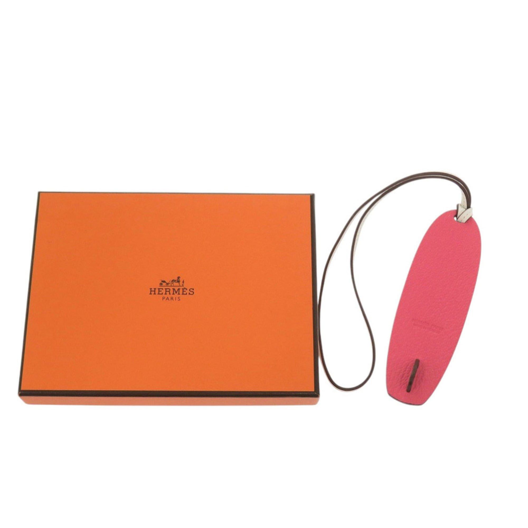 Hermes Hermes Like new Hermès Surfboard Bag Charm Chevre Mysore Rose Lipstick Lime Keychain Pink 1185 Size ONE SIZE - 2 Thumbnail