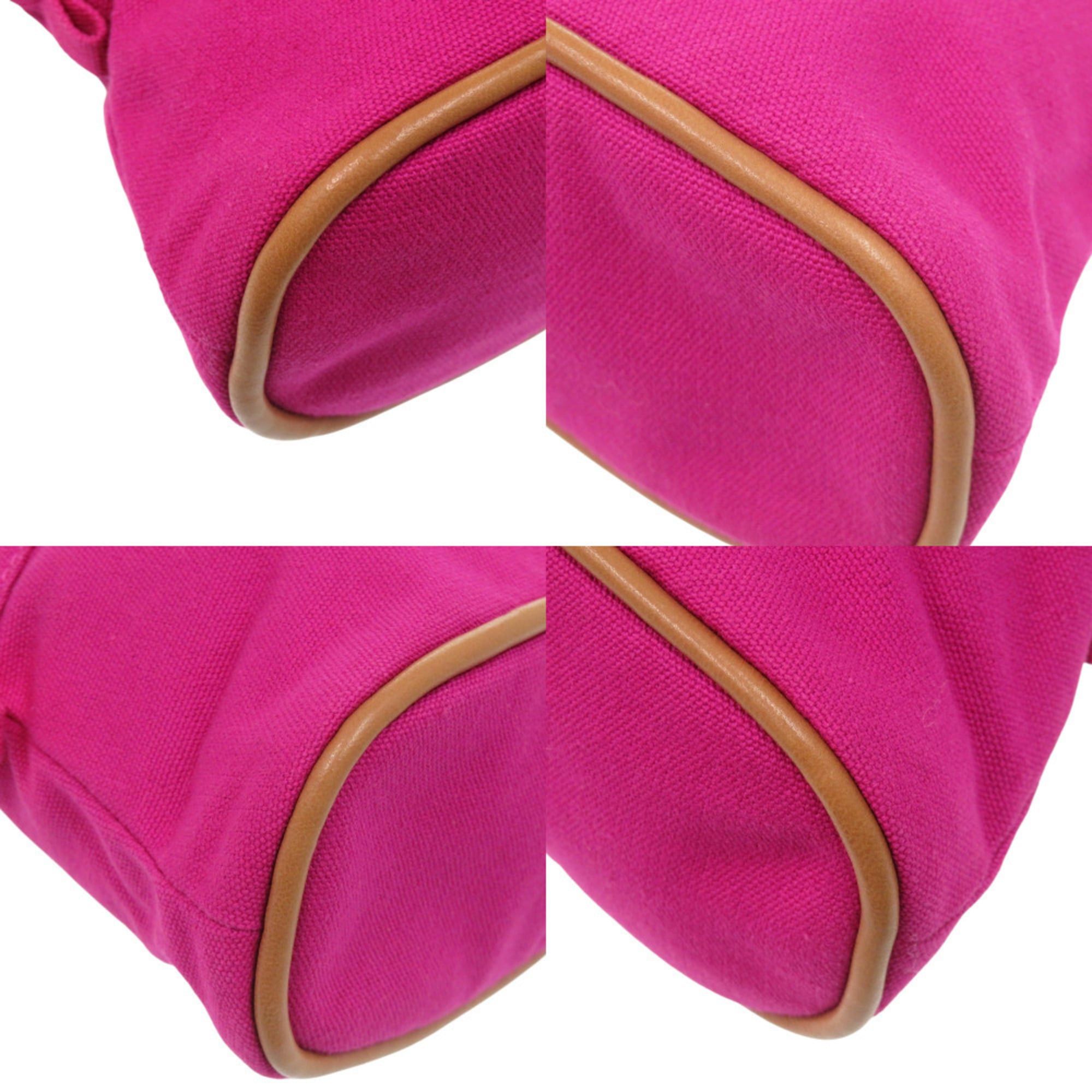 Hermes Like new Hermès Bolide mini pouch, cotton and leather, pink-purple, size 1070