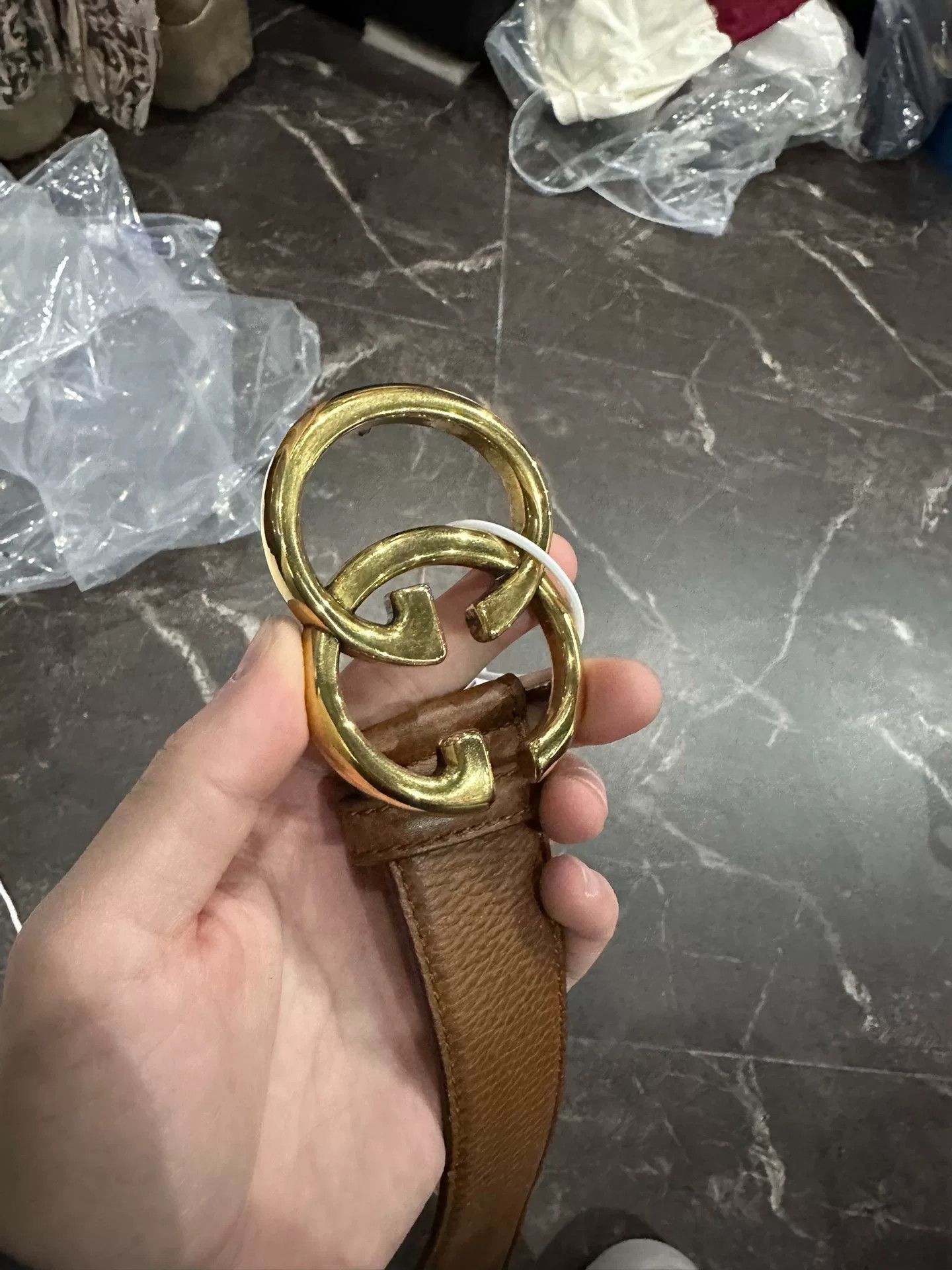 Gucci Gucci Double G Smooth Buckle Leather Belt Size ONE SIZE - 3 Thumbnail