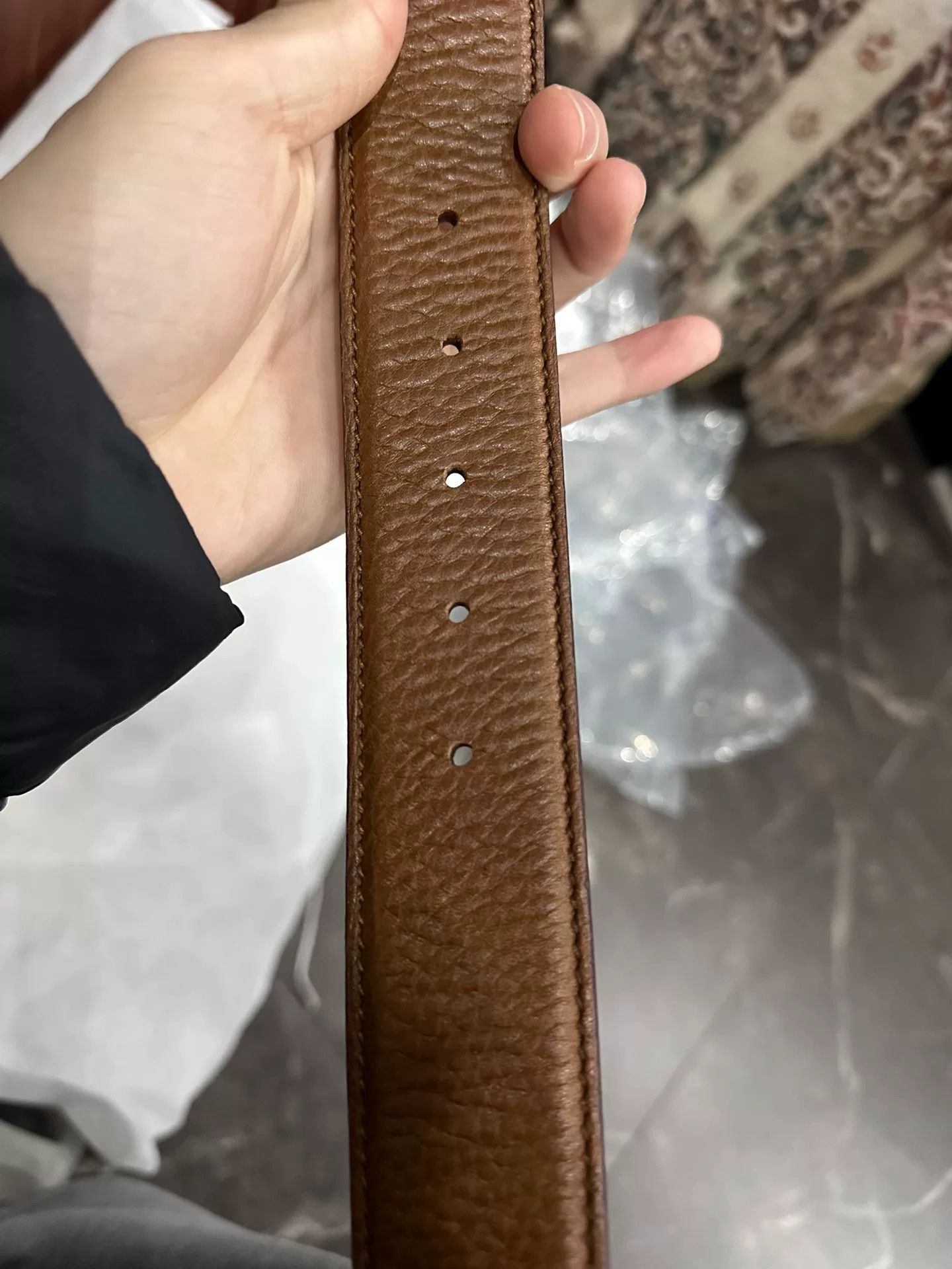 Gucci Gucci Double G Smooth Buckle Leather Belt Size ONE SIZE - 7 Thumbnail