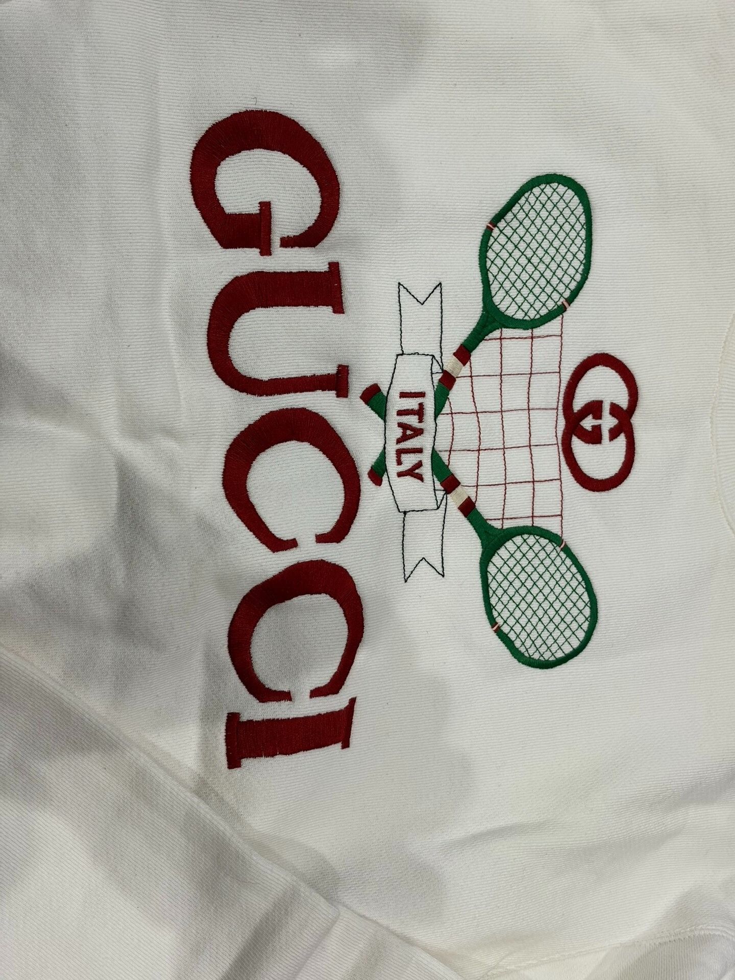 Gucci Gucci White Tennis Racket Sweatshirt Size US L / EU 52-54 / 3 - 2 Thumbnail