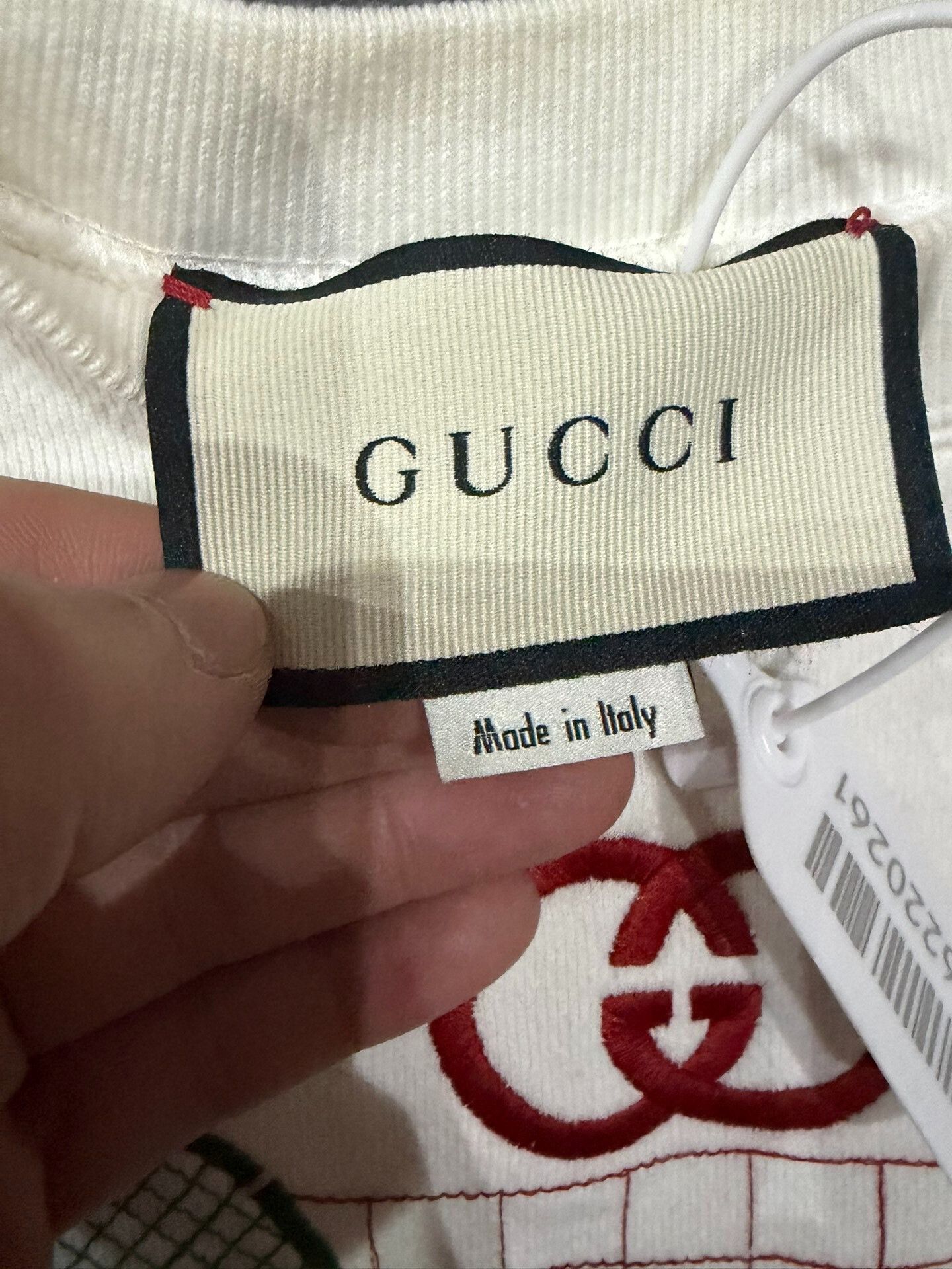 Gucci Gucci White Tennis Racket Sweatshirt Size US L / EU 52-54 / 3 - 3 Thumbnail