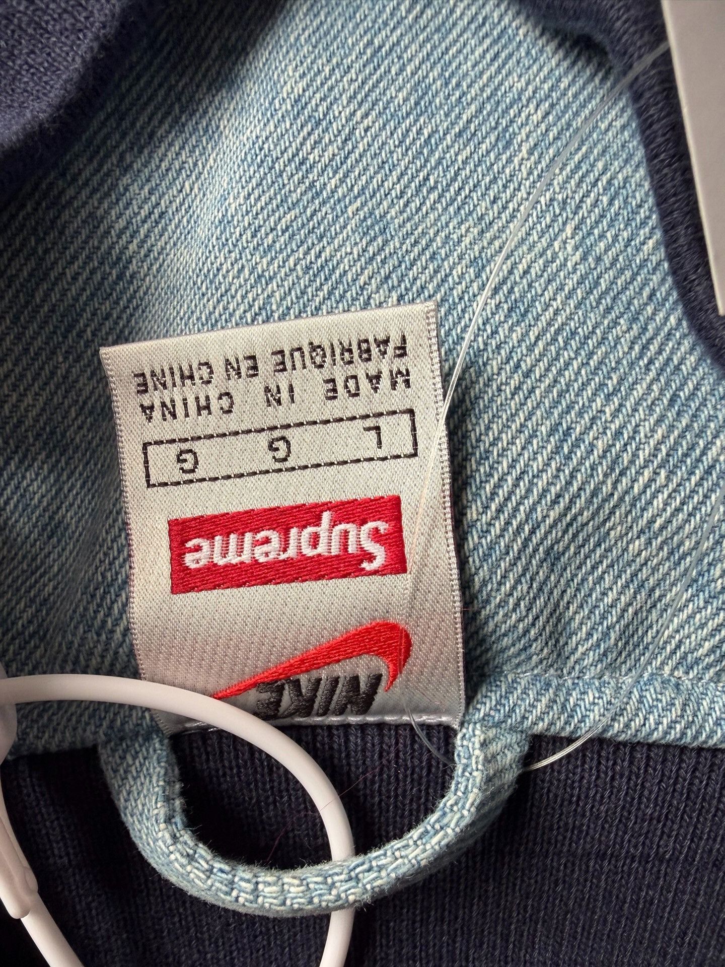 Supreme Supreme Nike NBA Collaboration Blue Denim Jacket Size US L / EU 52-54 / 3 - 3 Thumbnail