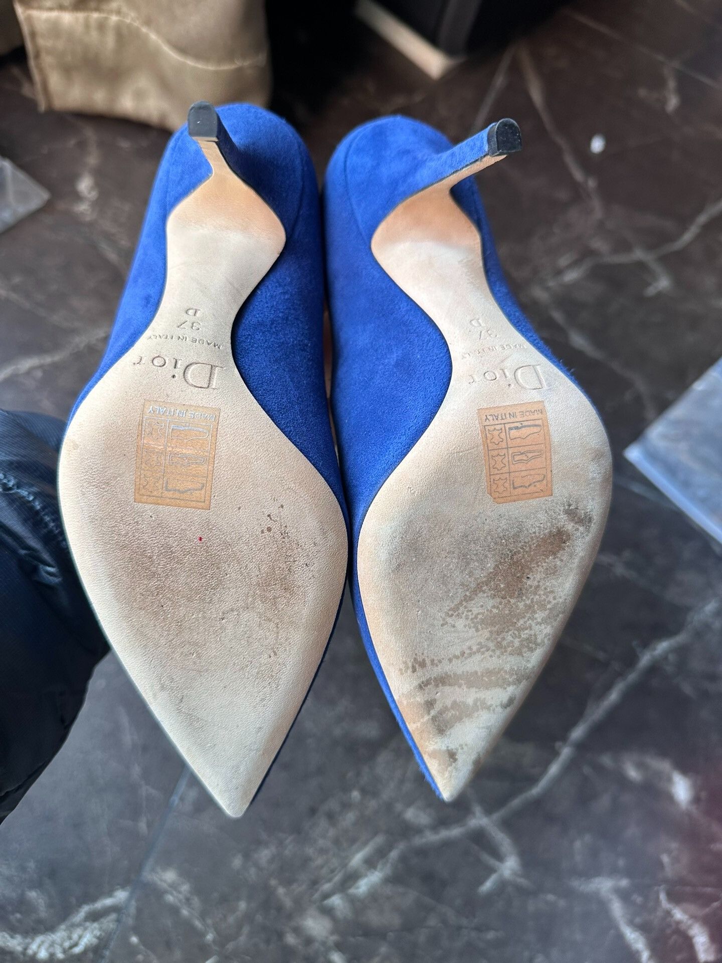 Dior Dior Blue Suede High Heels Size US 6 / IT 36 - 7 Thumbnail