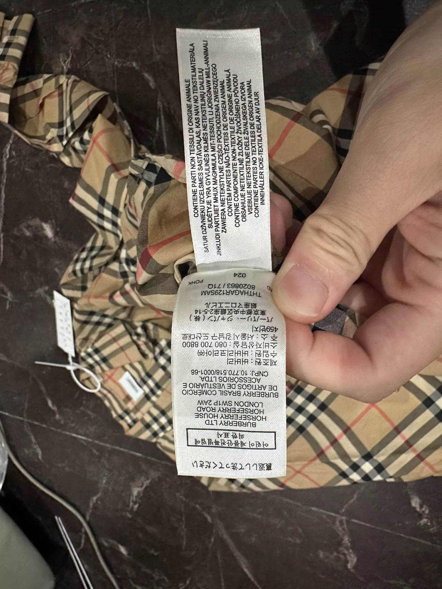 Burberry Burberry Check Stripe Beige Men's Shirt Size US XL / EU 56 / 4 - 5 Thumbnail