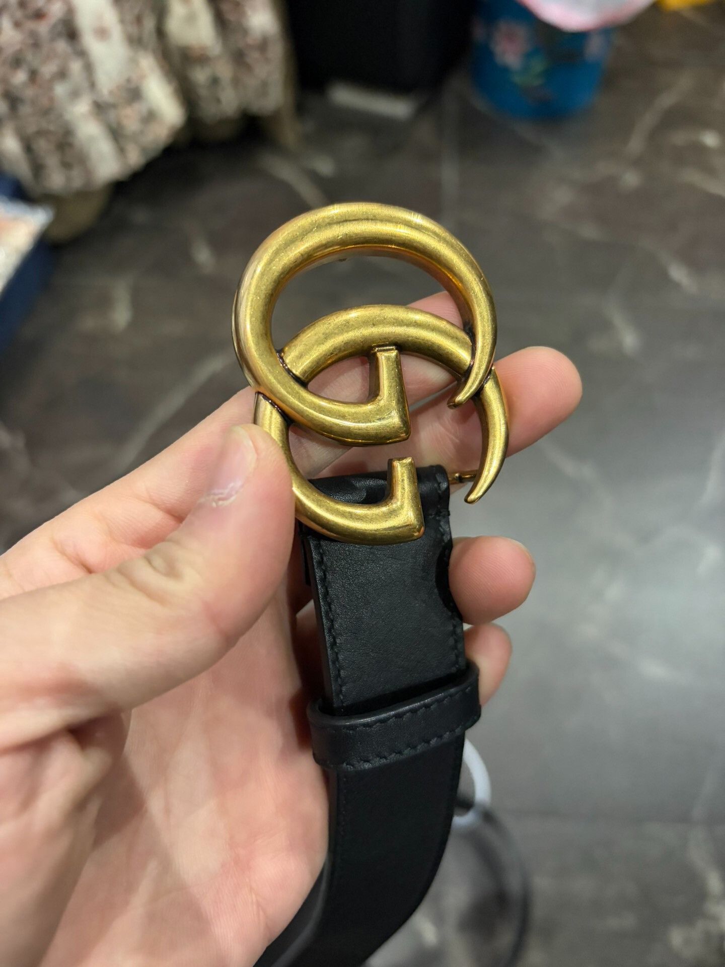 Gucci Gucci GG Marmont Leather Belt Size ONE SIZE - 3 Thumbnail