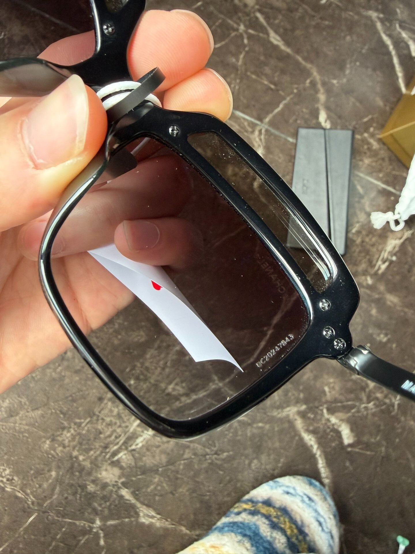 Chanel Chanel Black Double-Layer Sunglasses Size ONE SIZE - 4 Thumbnail