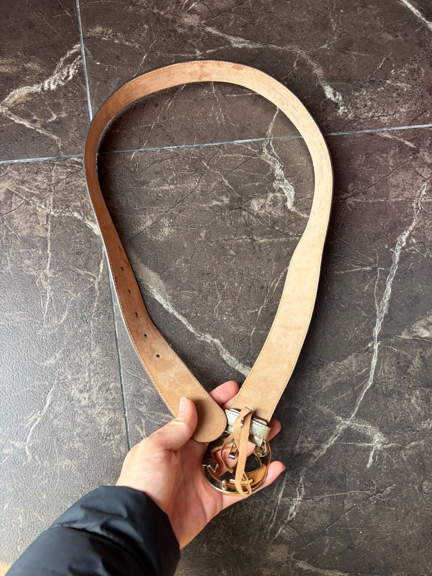 Gucci Gucci Gold Double G Buckle Belt Size ONE SIZE - 2 Thumbnail