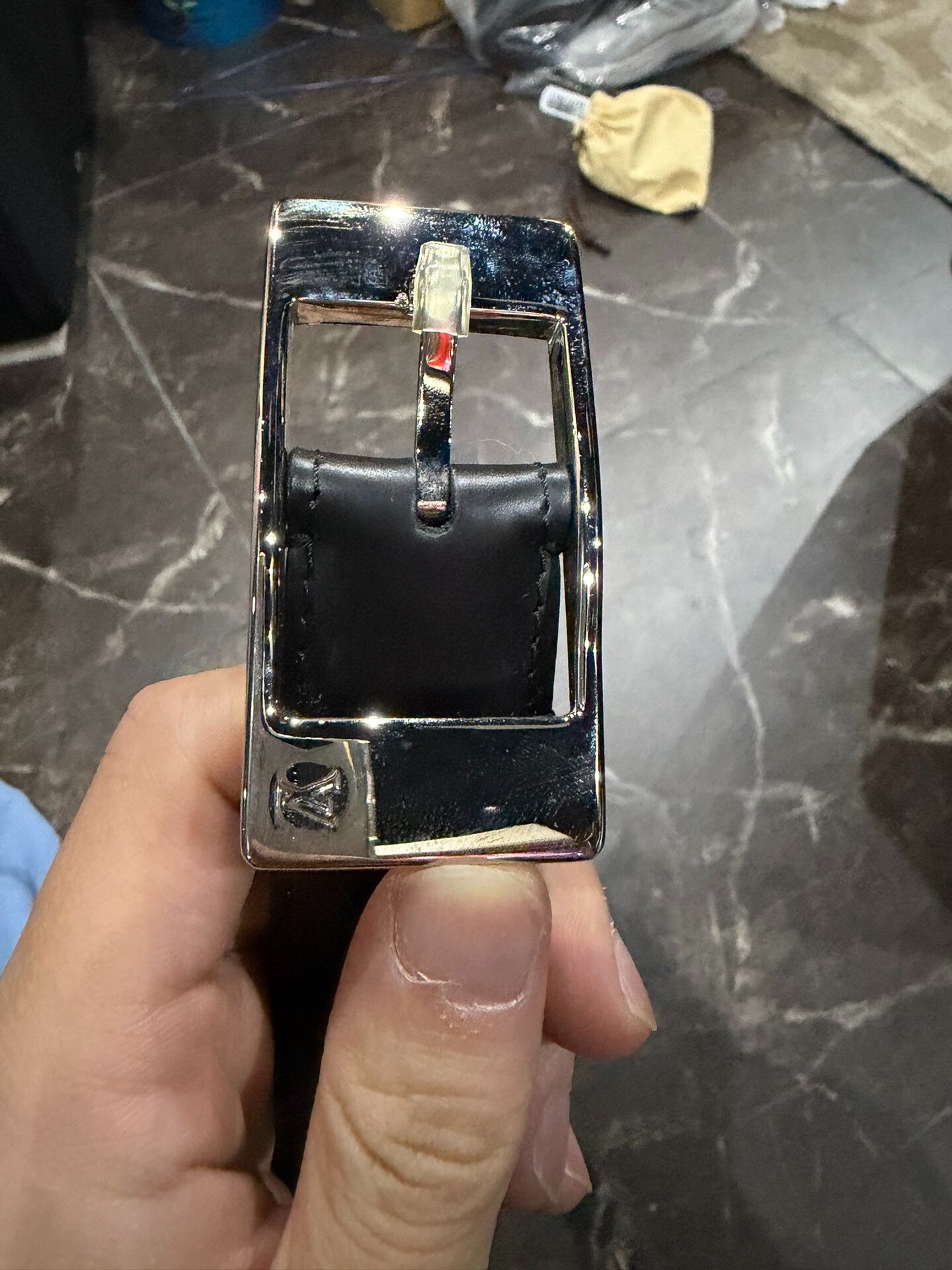 Louis Vuitton LV Mirage Mirror Black Calfskin Belt Size ONE SIZE - 3 Thumbnail