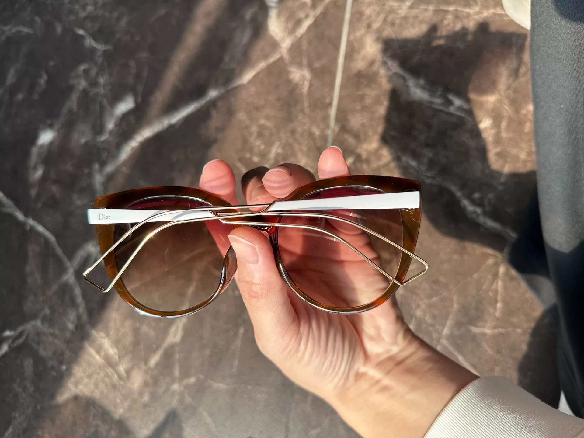 Dior Dior Brown Leopard Print Sunglasses Size ONE SIZE - 3 Thumbnail