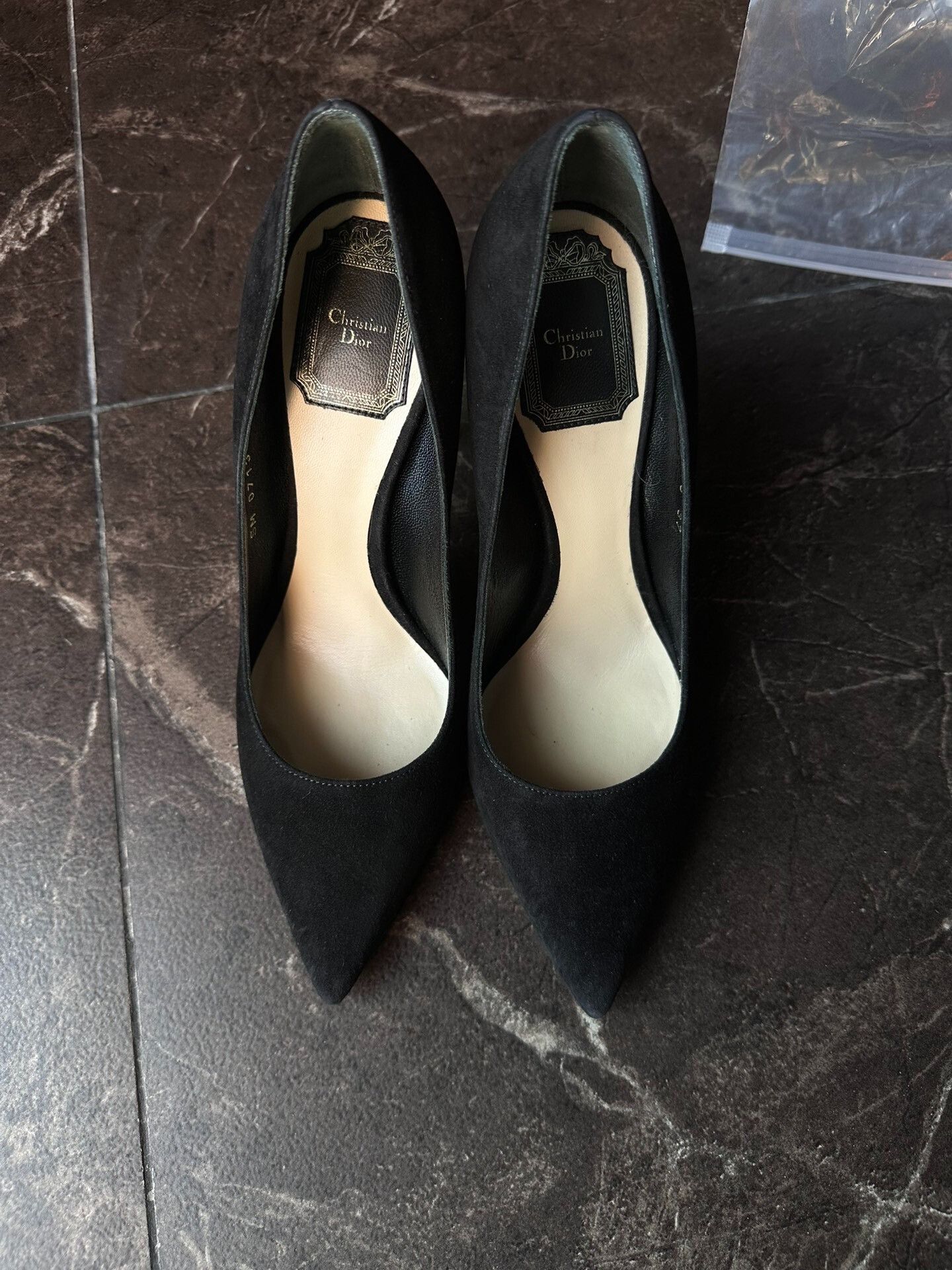 Dior Dior Black Suede High-Heel Shoes Size 37 Size US 6 / IT 36 - 2 Thumbnail
