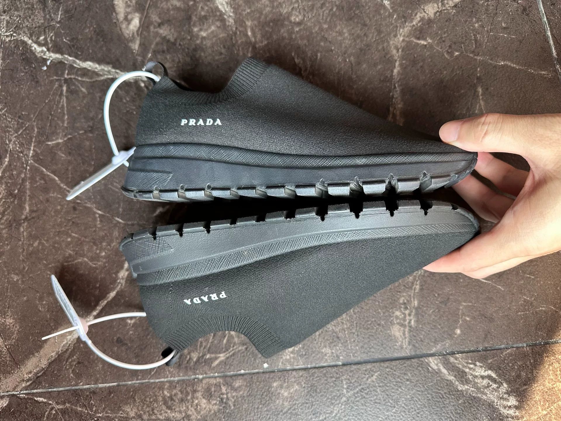 Prada Prada Black Knit Slip-On Casual Shoes Size US 5.5 / IT 35.5 - 5 Thumbnail