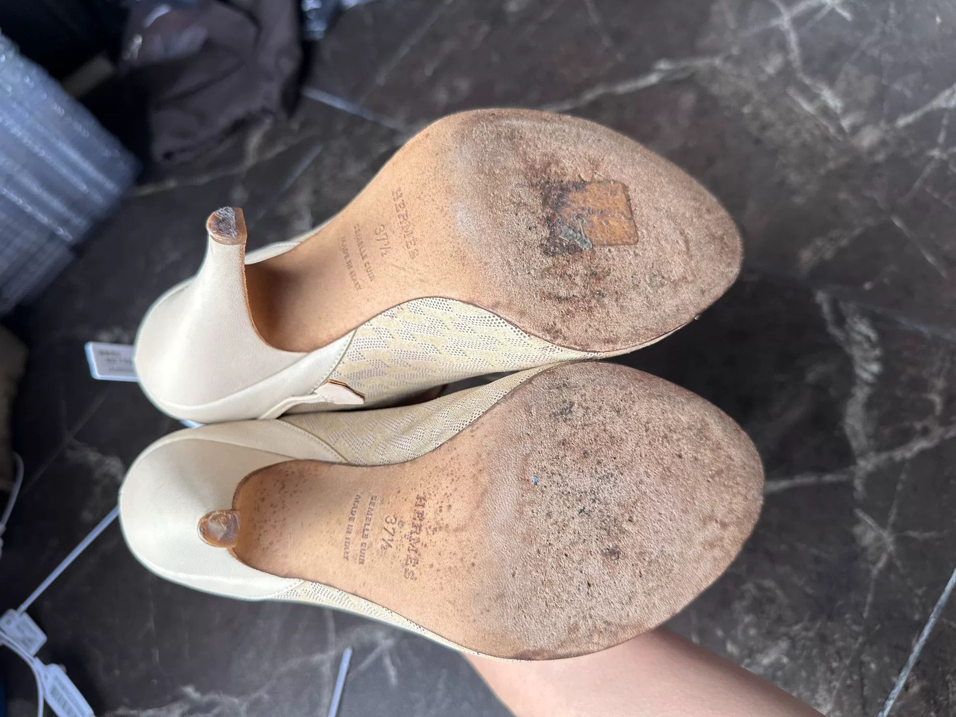 Hermes Hermes Women's Peep-Toe Shoes Size US 6.5 / IT 36.5 - 6 Thumbnail