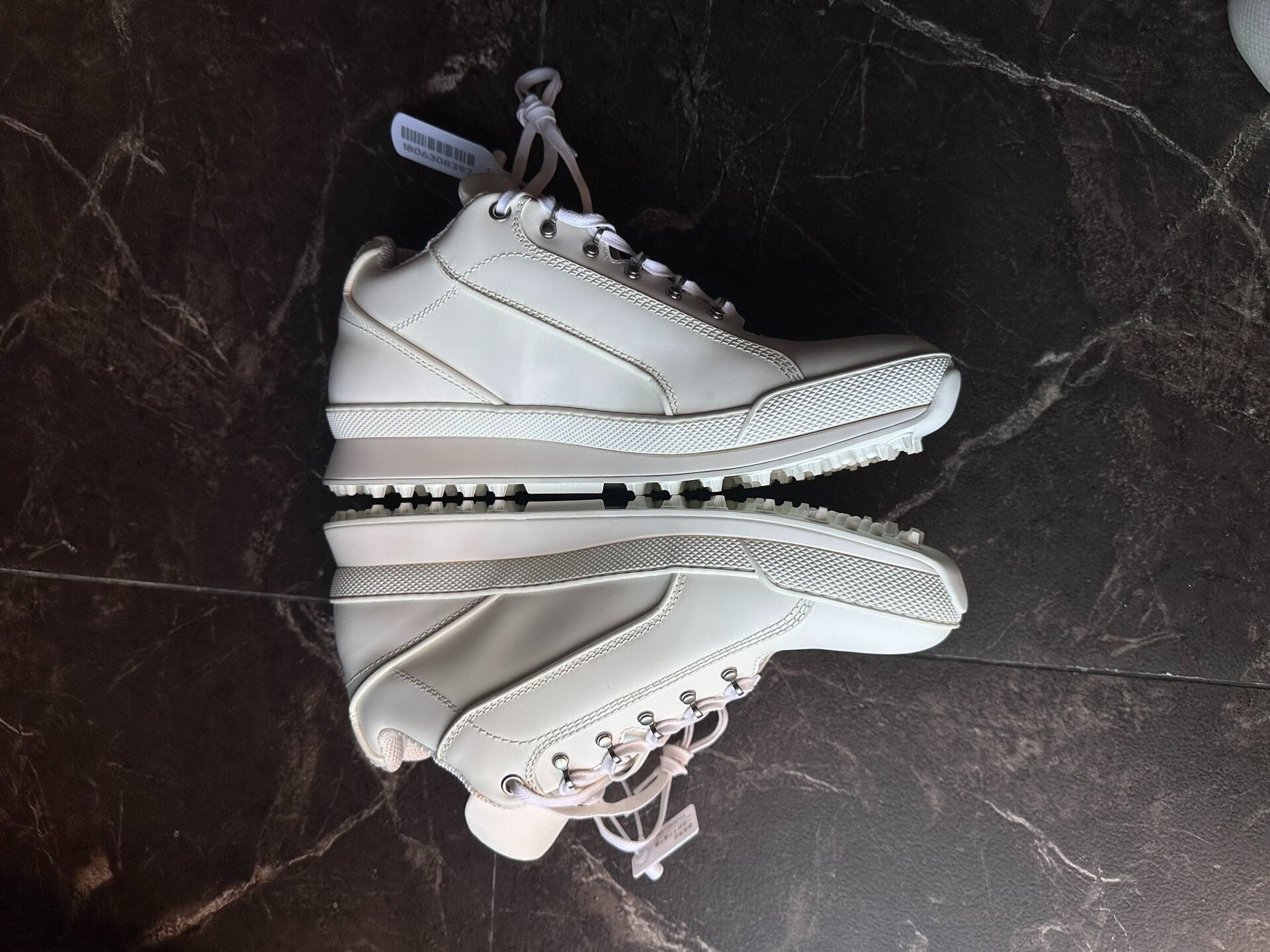 Saint Laurent Paris Saint Laurent Men's White Leather Low-Top Sneakers Size US 9 / EU 42 - 3 Thumbnail