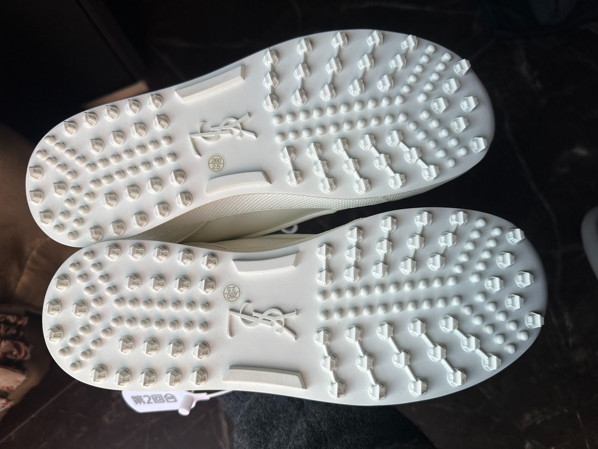 Saint Laurent Paris Saint Laurent Men's White Leather Low-Top Sneakers Size US 9 / EU 42 - 6 Thumbnail