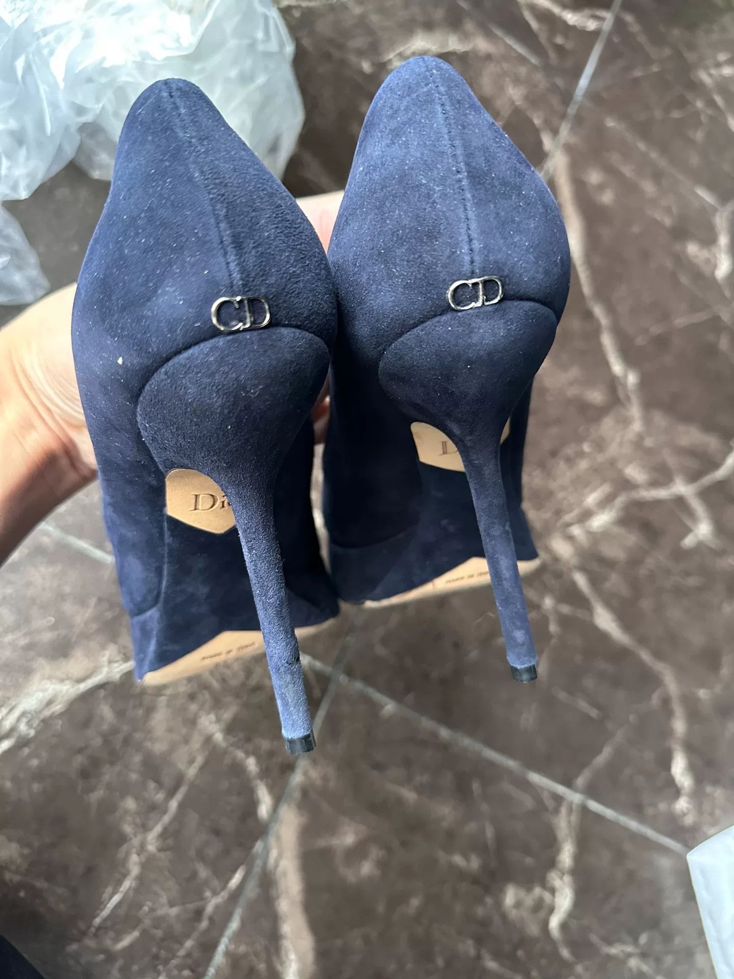 Dior Christian Dior Navy Suede High Heels Size US 6 / IT 36 - 5 Thumbnail