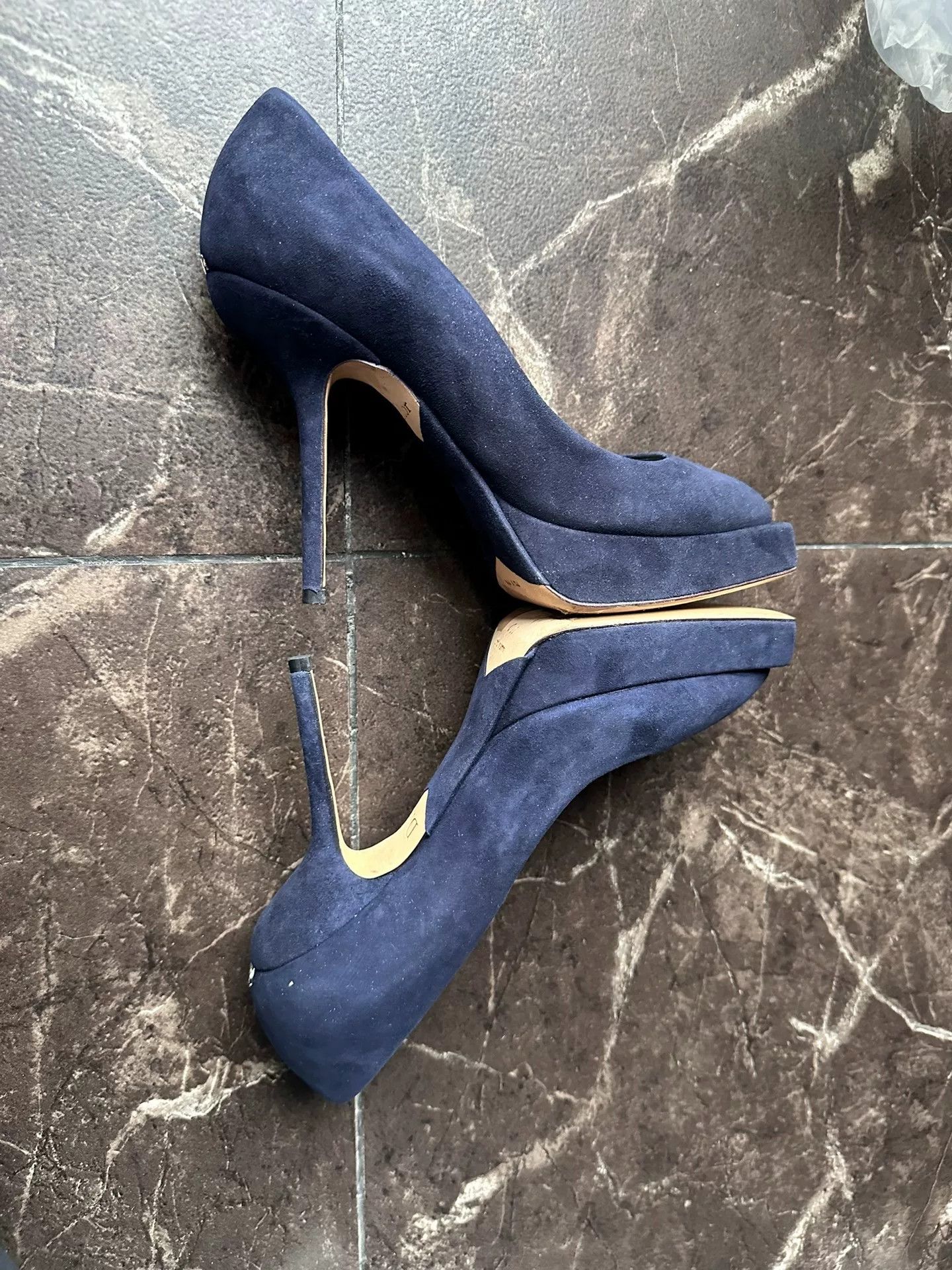Dior Christian Dior Navy Suede High Heels Size US 6 / IT 36 - 4 Thumbnail