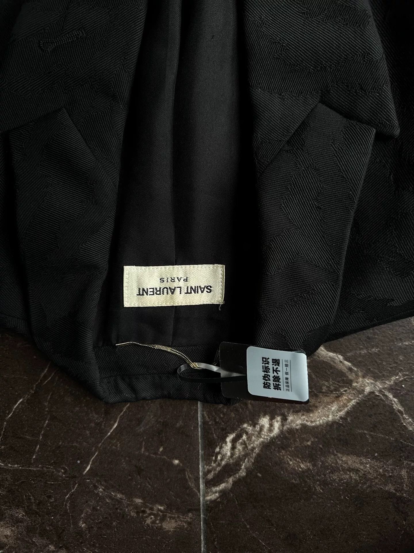 Hedi Slimane Saint Laurent Hedi Textured Weave Blazer Size XXS / US 00 / IT 34 - 2 Thumbnail