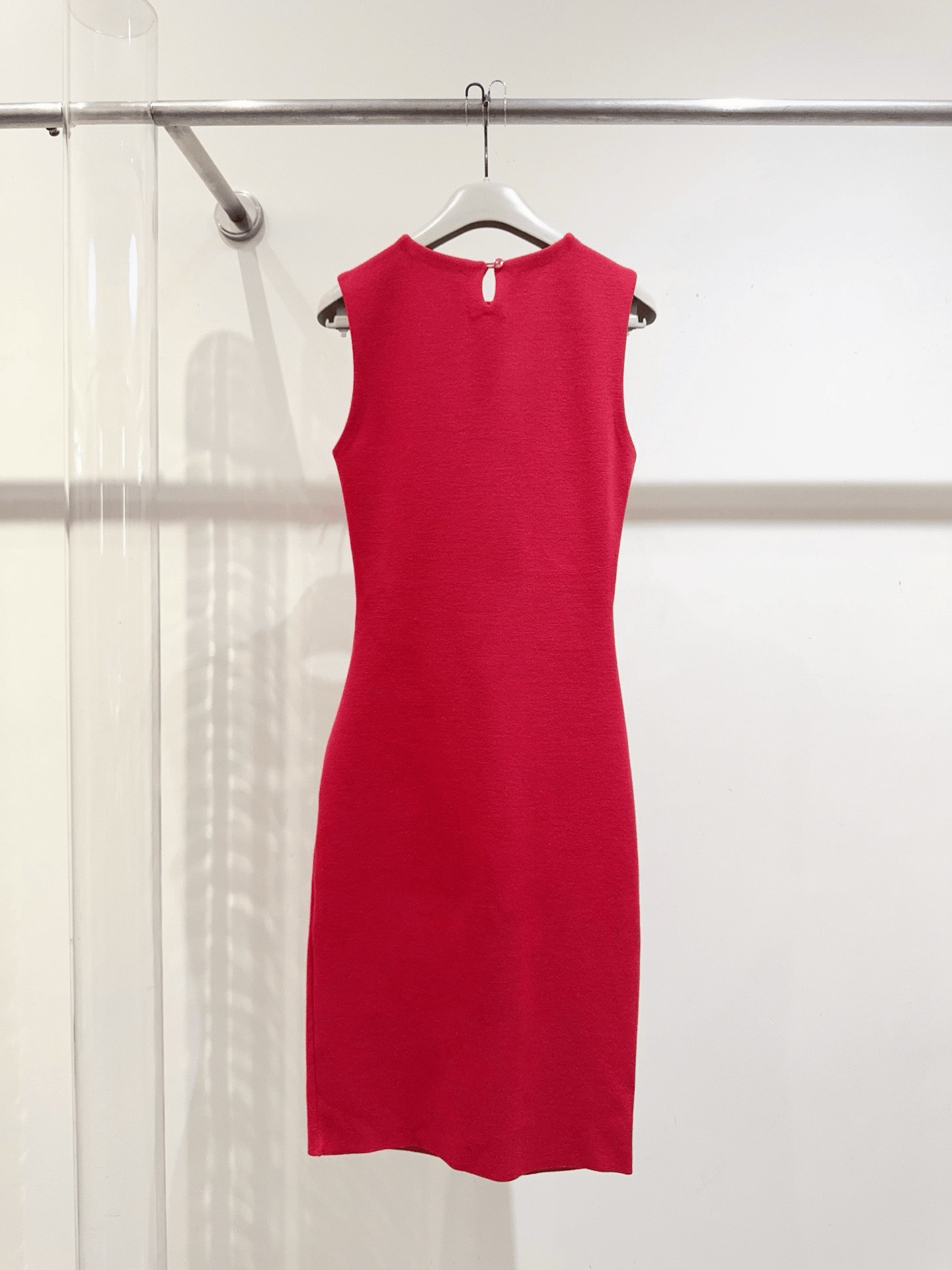 Dior Dior Red Knit Dress Size XS / US 0-2 / IT 36-38 - 2 Thumbnail