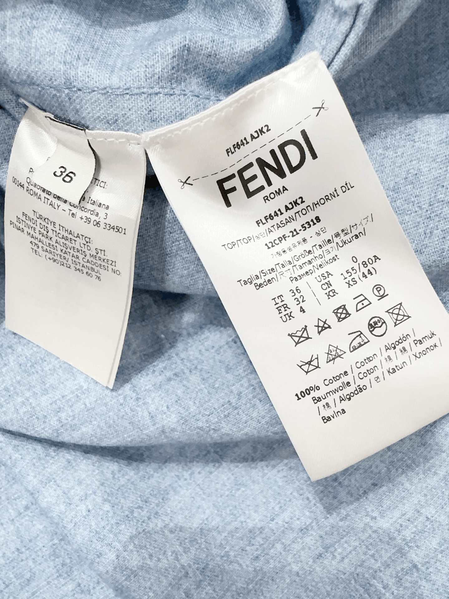 Fendi Fendi Denim Shirt Size XS / US 0-2 / IT 36-38 - 4 Thumbnail