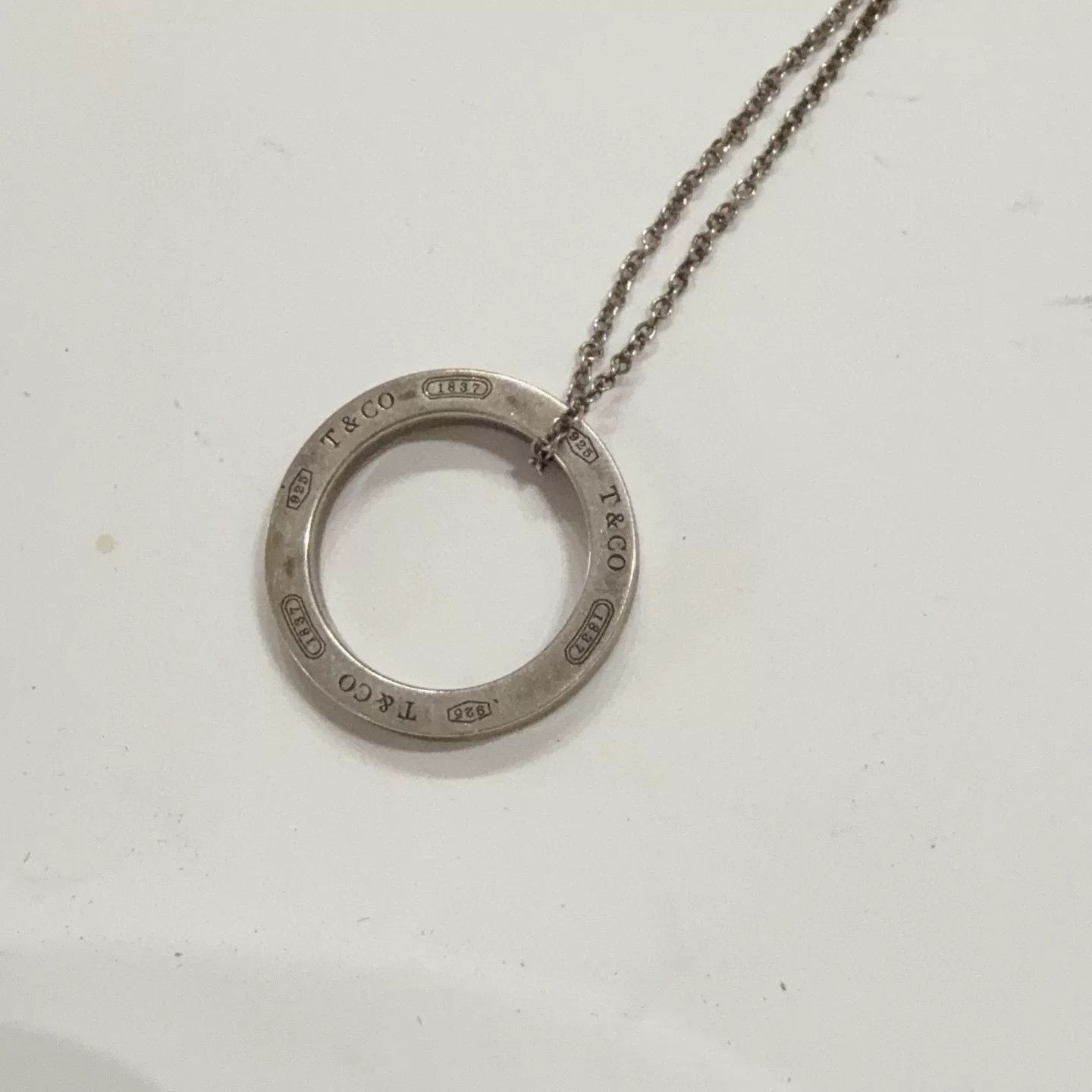 Tiffany & Co. Tiffany Silver Circle Necklace Size ONE SIZE - 3 Thumbnail