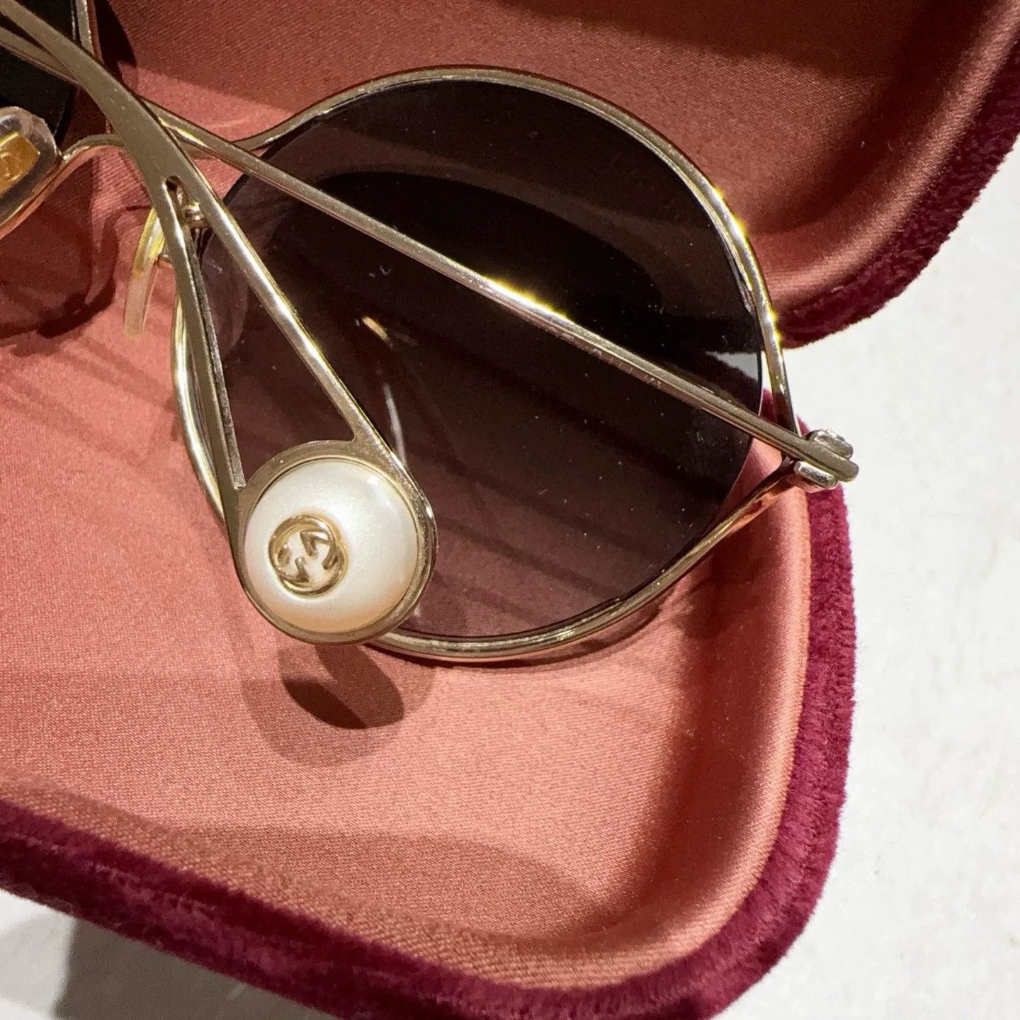 Gucci Gucci Pearl Sunglasses Ni Ni Style Size ONE SIZE - 4 Thumbnail