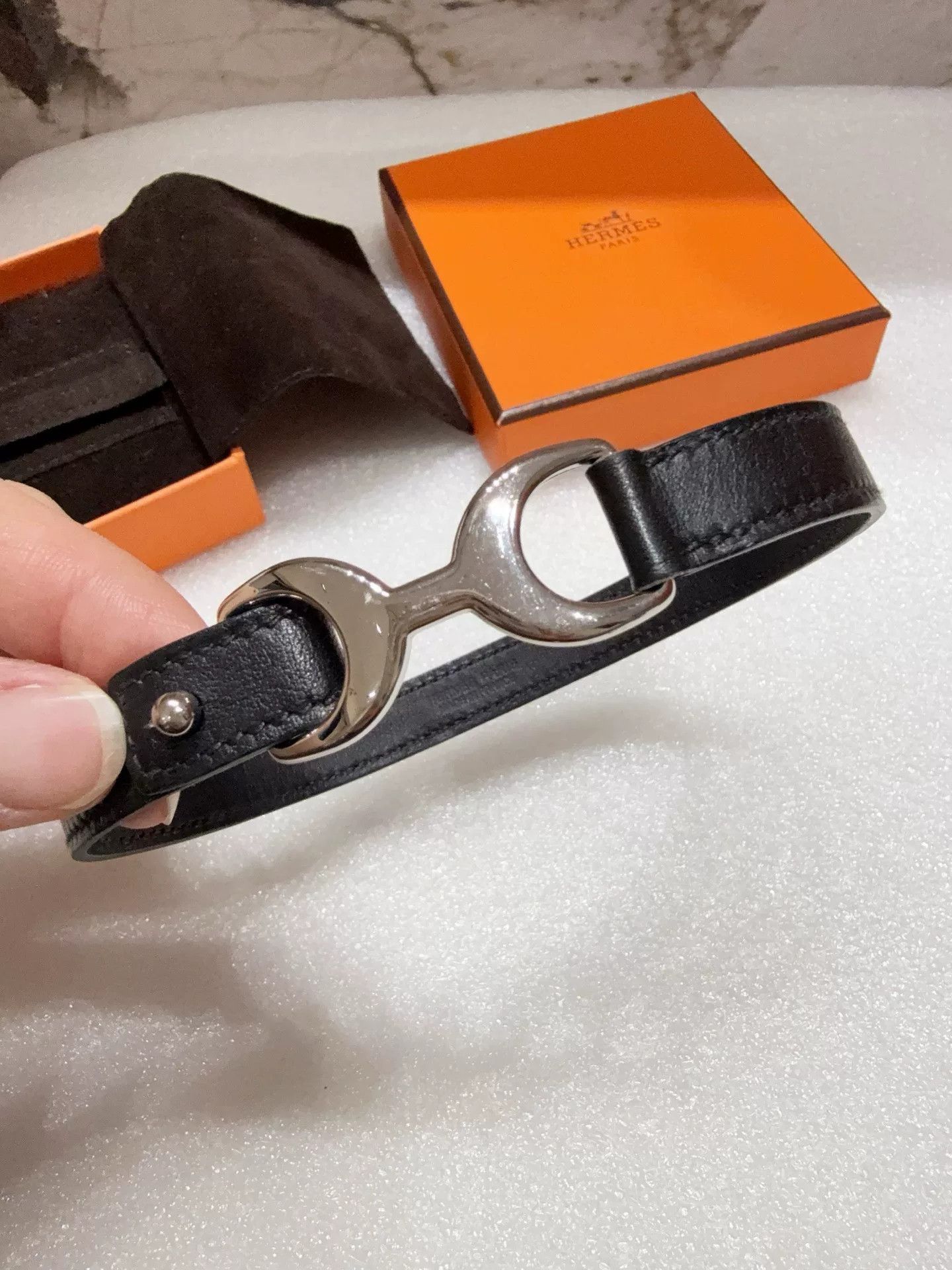 Hermes Hermes Black Double Loop Bracelet Size ONE SIZE - 5 Thumbnail