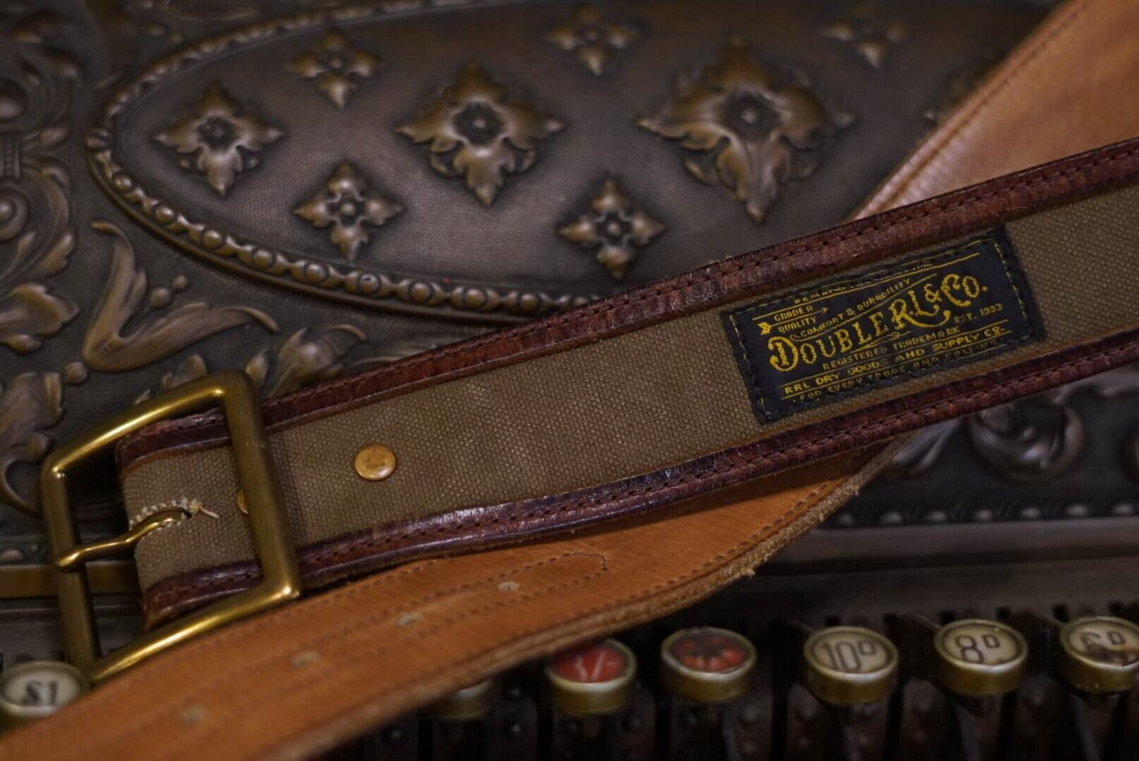 RRL Ralph Lauren Limited Edition Canvas Leather Belt Size ONE SIZE - 2 Thumbnail