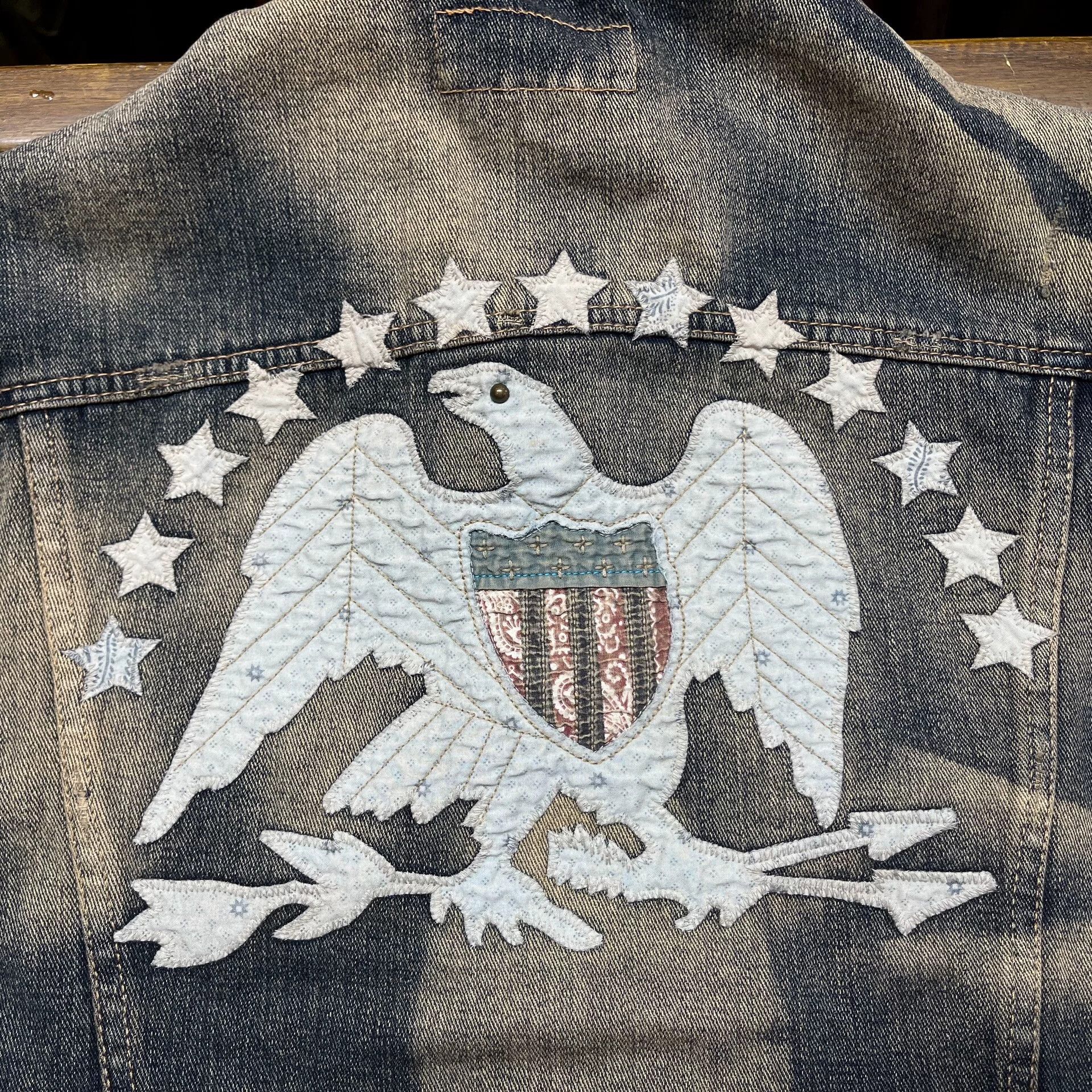 RRL Ralph Lauren Distressed Denim Jacket by Ralph Lauren Size US L / EU 52-54 / 3 - 5 Thumbnail