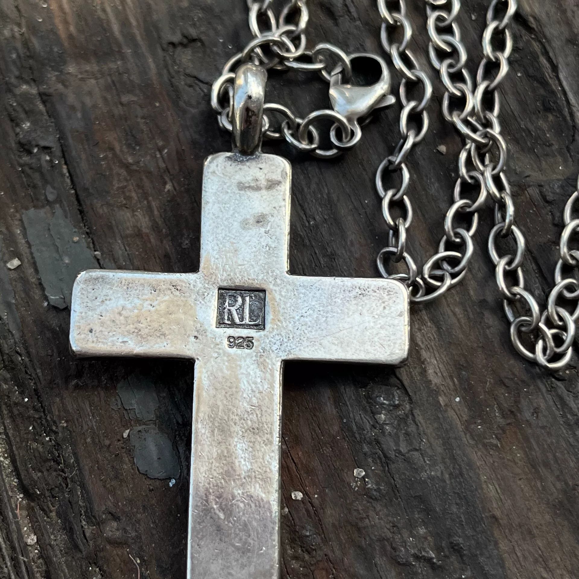 RRL Ralph Lauren Silver Cross Pendant Necklace by Ralph Lauren Size ONE SIZE - 4 Thumbnail