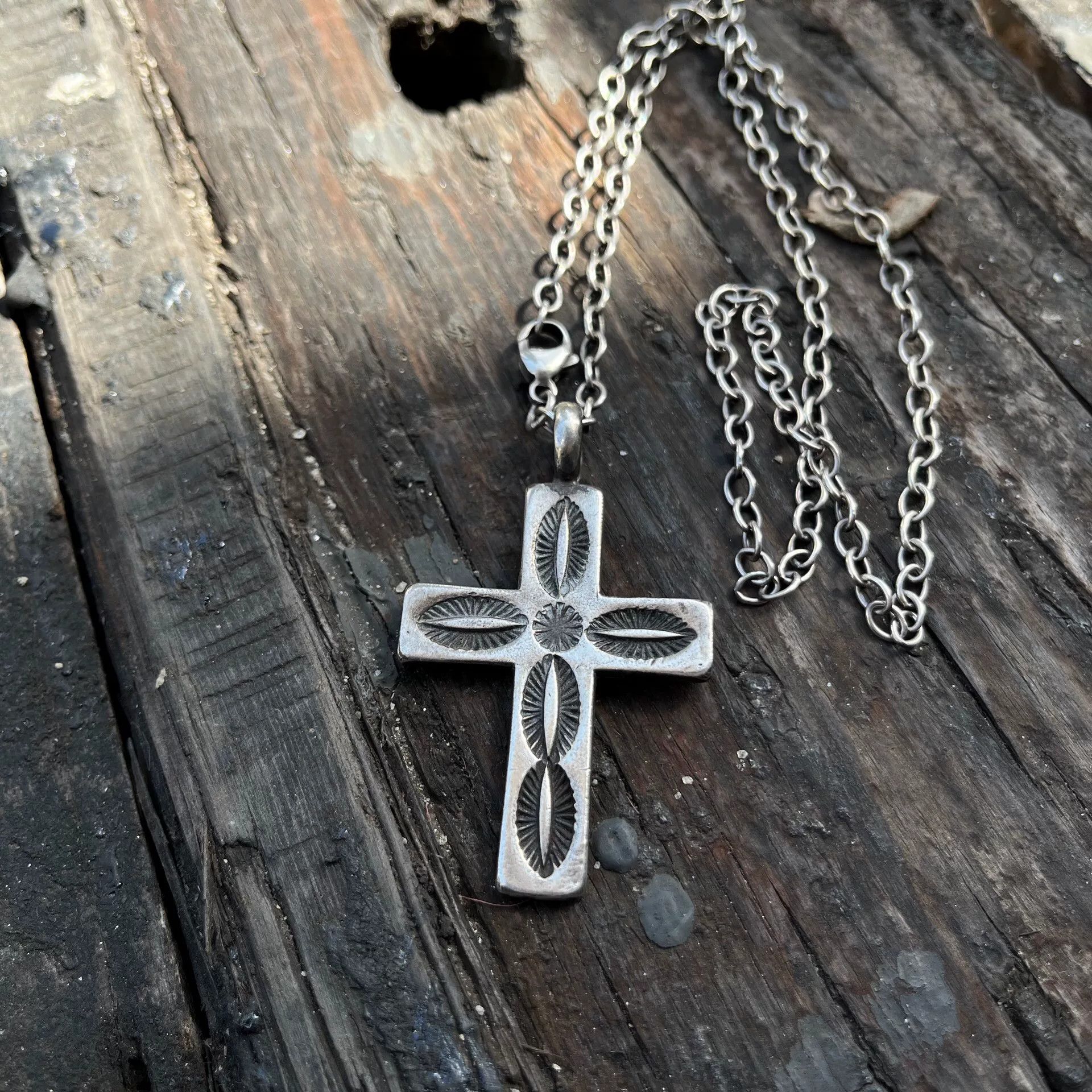 RRL Ralph Lauren Silver Cross Pendant Necklace by Ralph Lauren Size ONE SIZE - 2 Thumbnail