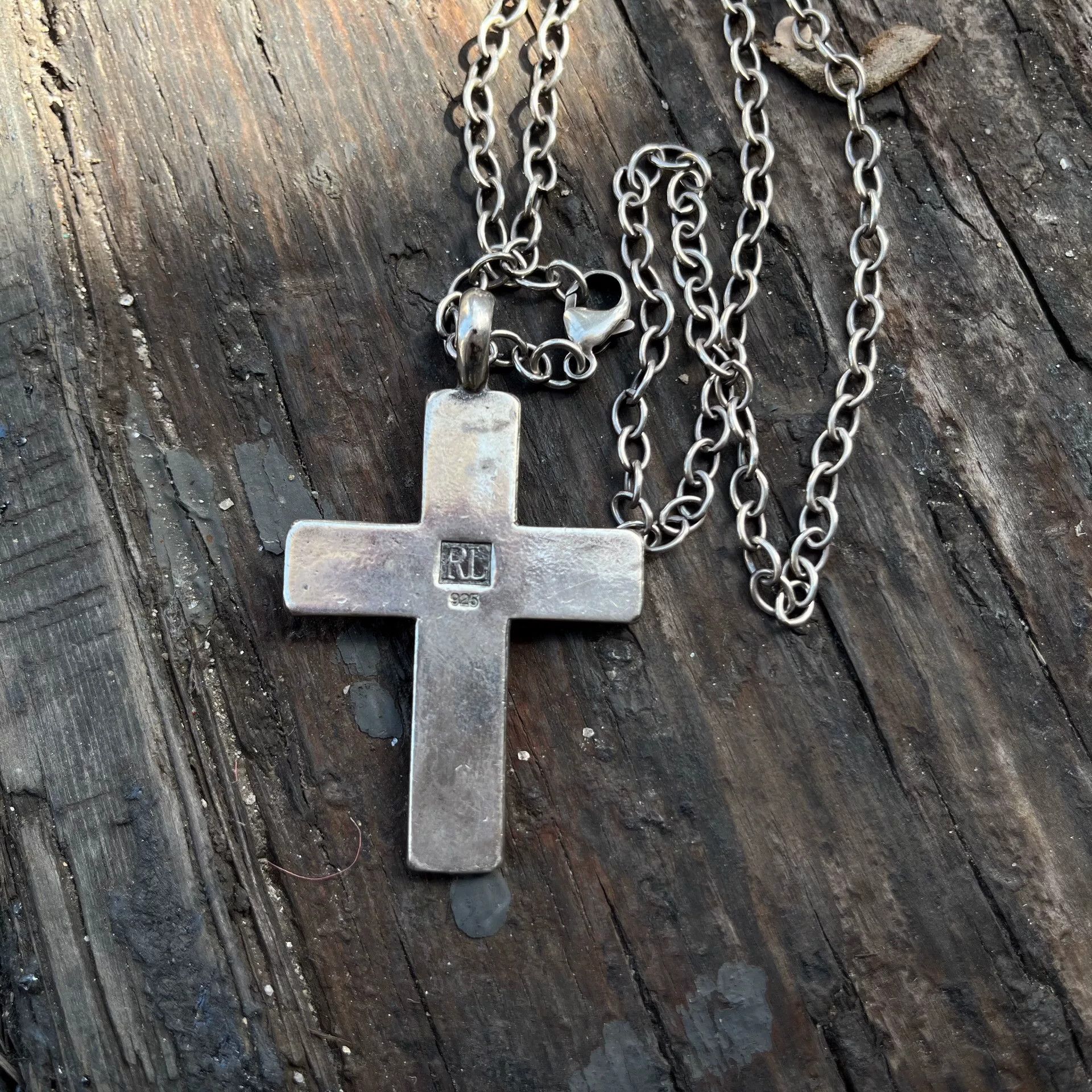RRL Ralph Lauren Silver Cross Pendant Necklace by Ralph Lauren Size ONE SIZE - 3 Thumbnail