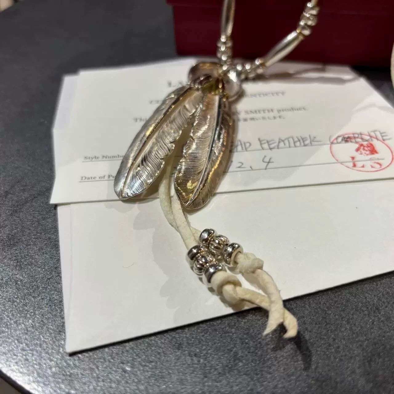 Larry Smith Larry Smith Feather Pendant Necklace Size ONE SIZE - 2 Thumbnail