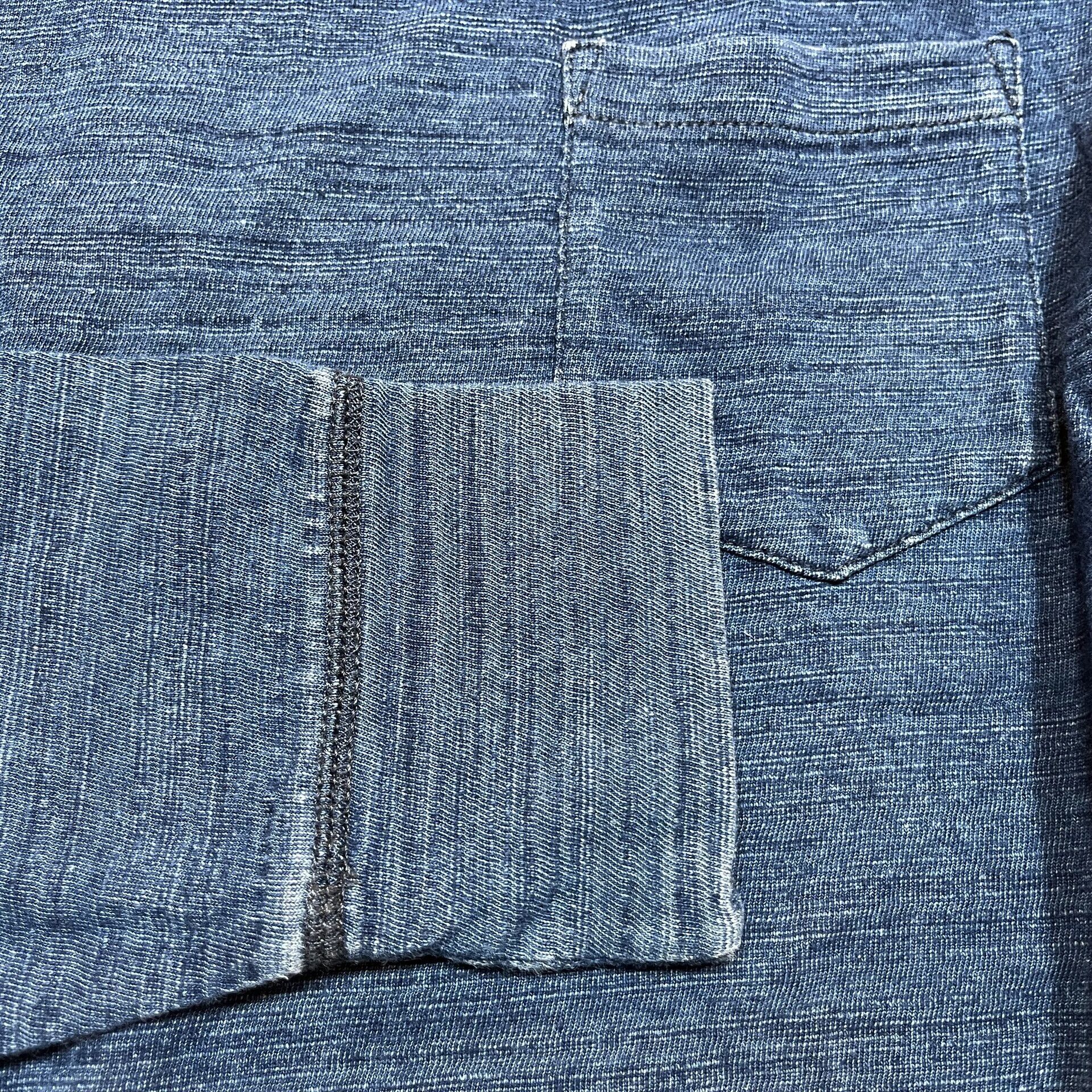RRL Ralph Lauren Vintage Blue Dye Base Layer Shirt Size US S / EU 44-46 / 1 - 5 Thumbnail
