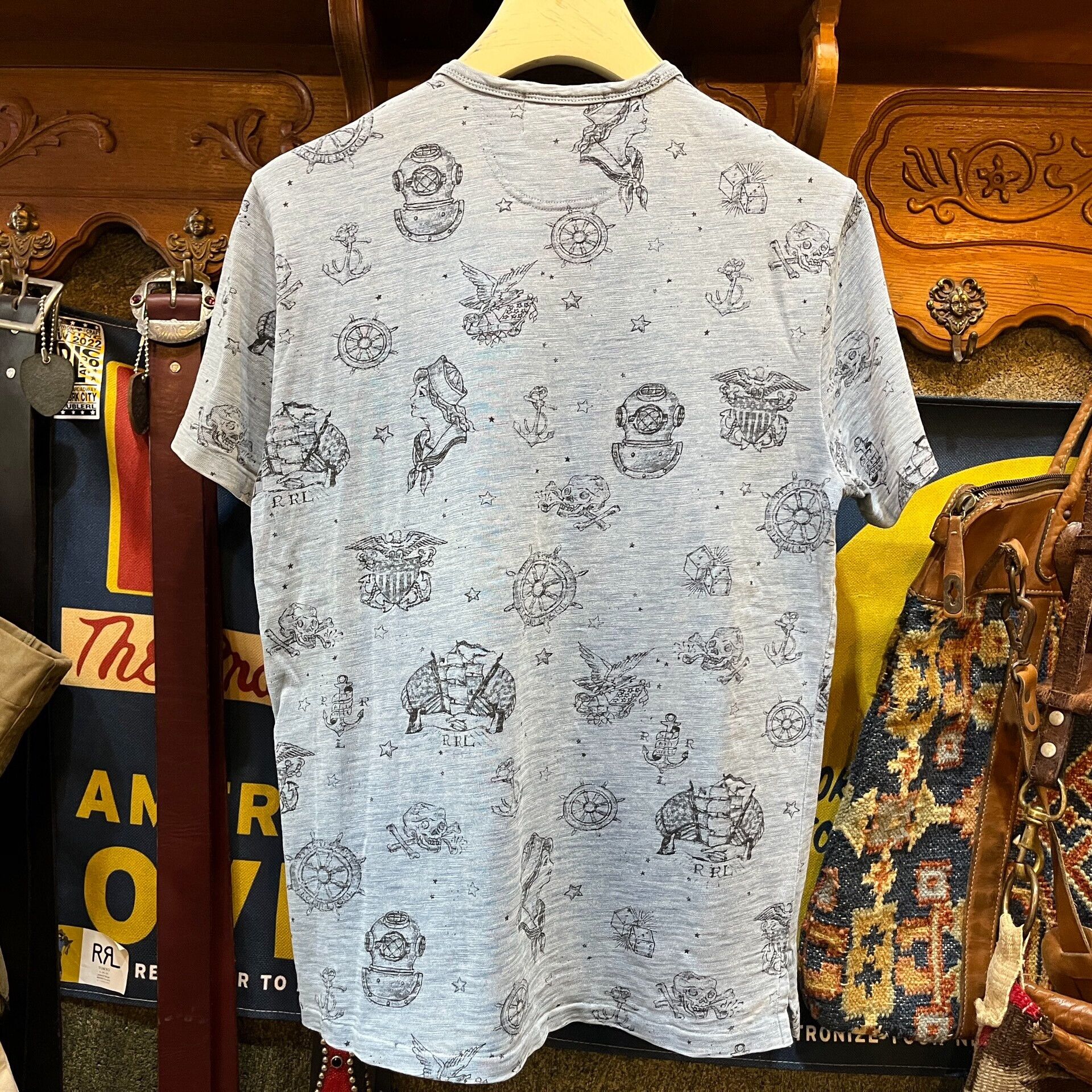 RRL Ralph Lauren RRL Henley Print T-shirt by Ralph Lauren Size US M / EU 48-50 / 2 - 2 Thumbnail