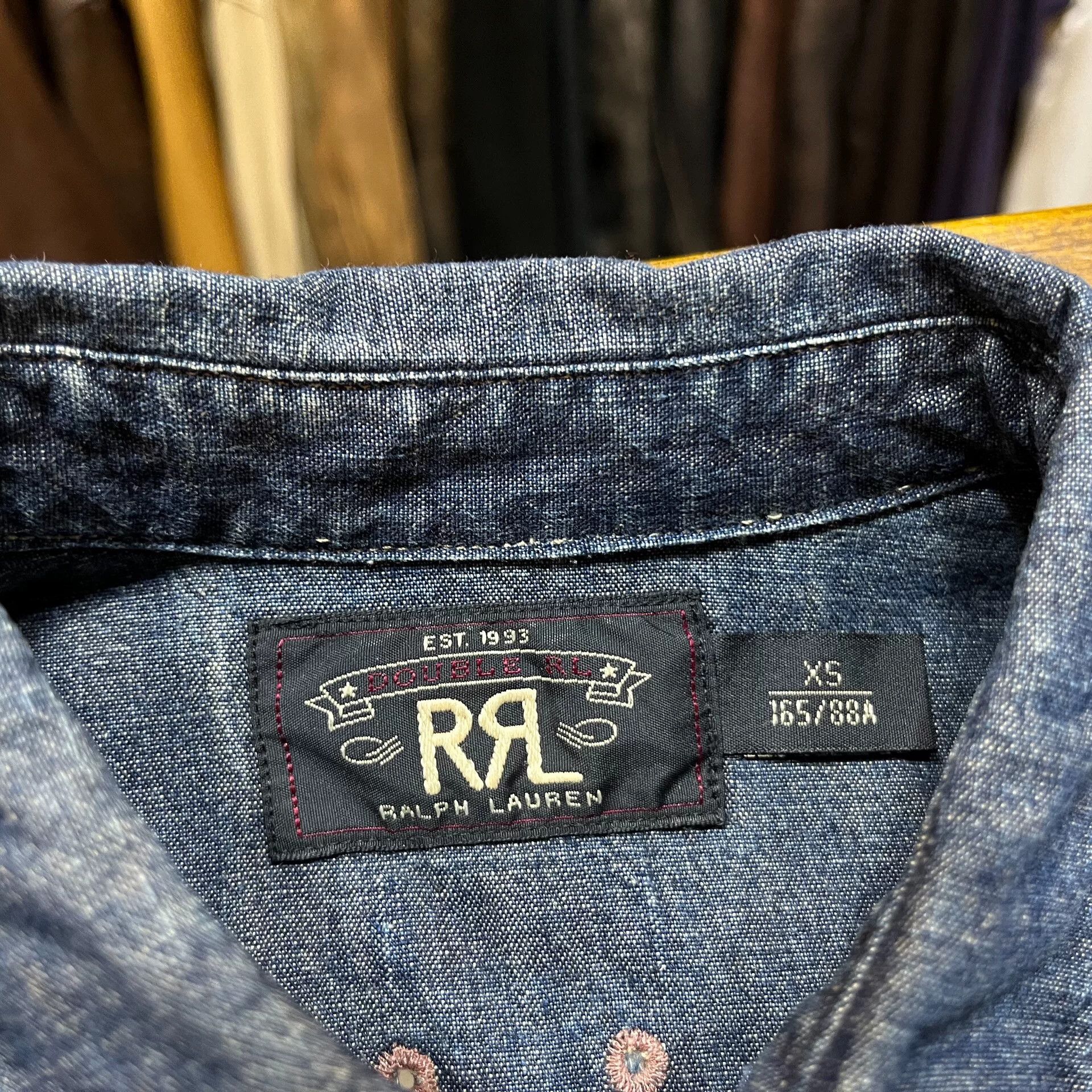RRL Ralph Lauren RRL Vintage Denim Shirt by Ralph Lauren Size US XS / EU 42 / 0 - 4 Thumbnail