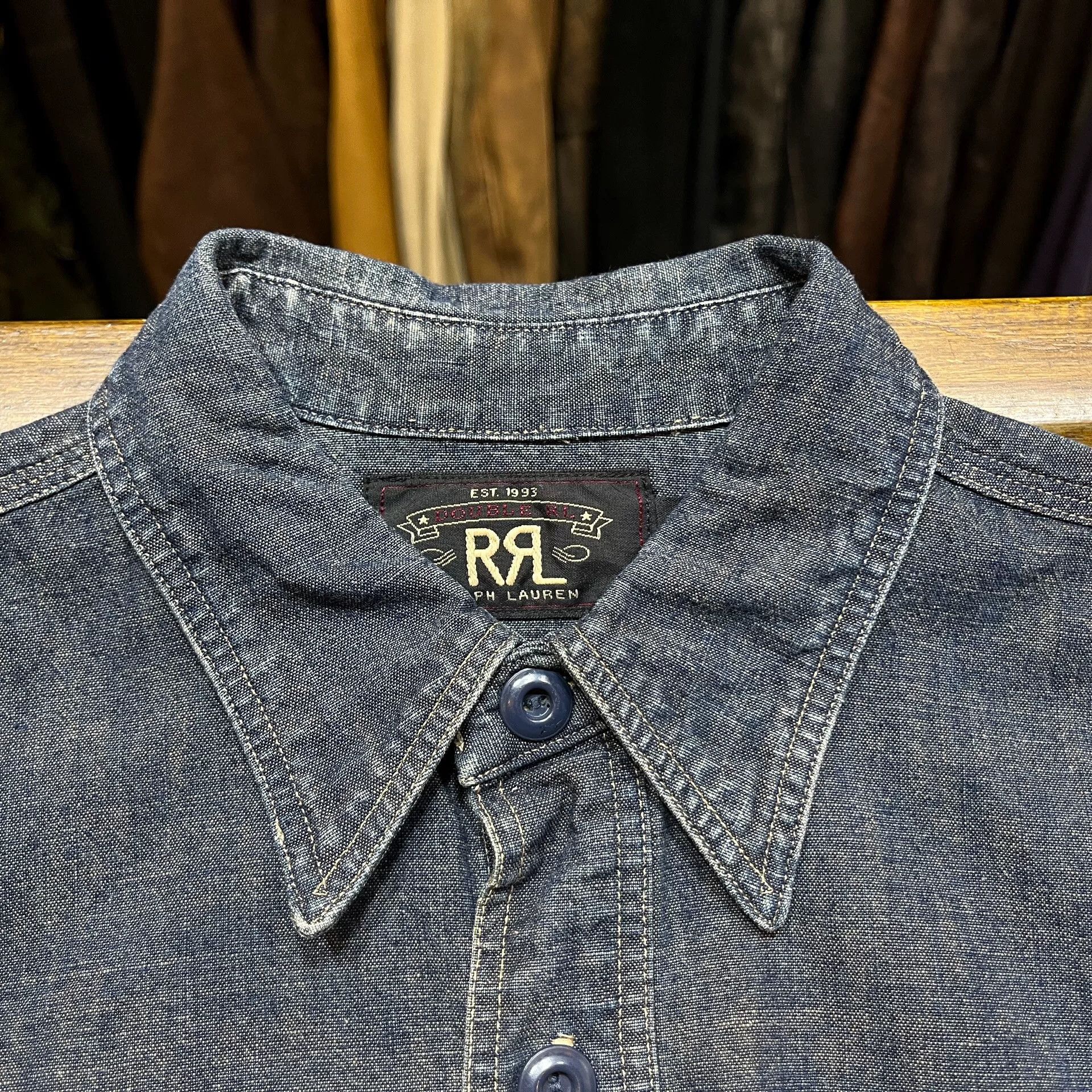 RRL Ralph Lauren RRL Vintage Denim Shirt by Ralph Lauren Size US XS / EU 42 / 0 - 3 Thumbnail