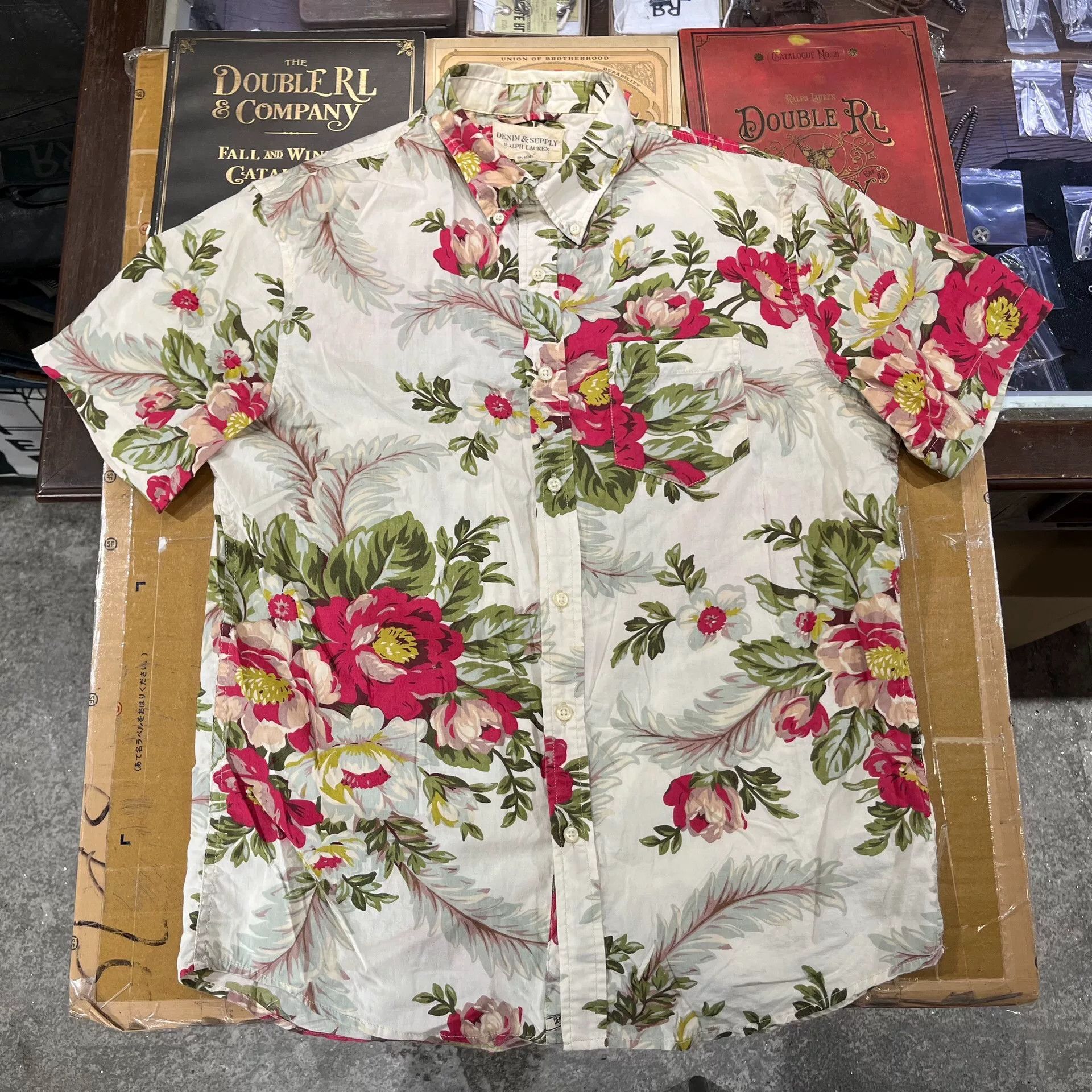 RRL Ralph Lauren Floral Short Sleeve T-Shirt Set Size M / US 6-8 / IT 42-44 - 2 Thumbnail