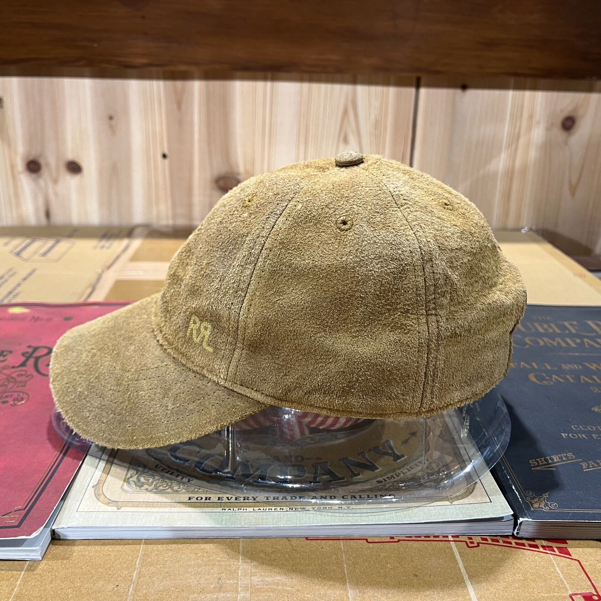 RRL Ralph Lauren RRL Suede Baseball Cap by Ralph Lauren Size ONE SIZE - 5 Thumbnail