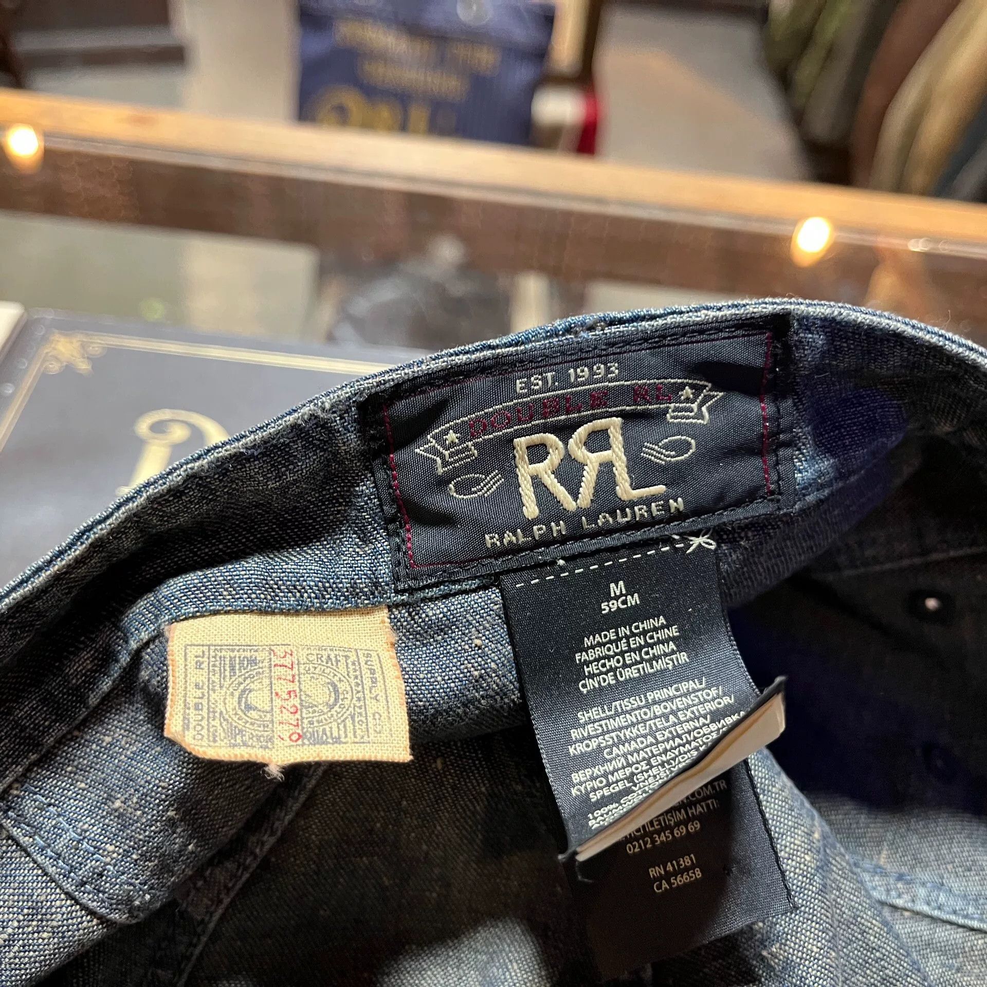 RRL Ralph Lauren RRL Wabash Indigo Dyed Engineer Cap Size ONE SIZE - 7 Thumbnail