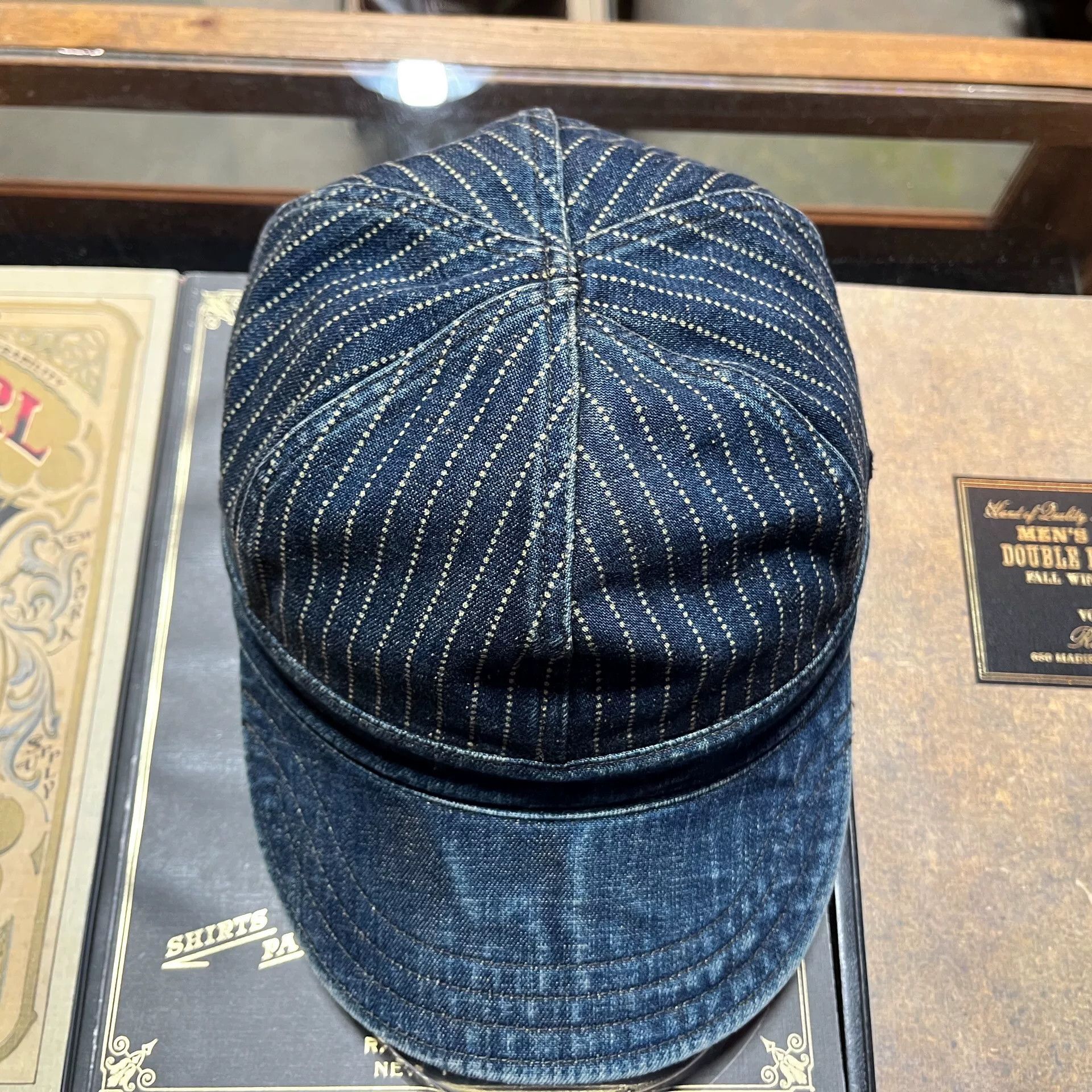RRL Ralph Lauren RRL Wabash Indigo Dyed Engineer Cap Size ONE SIZE - 5 Thumbnail
