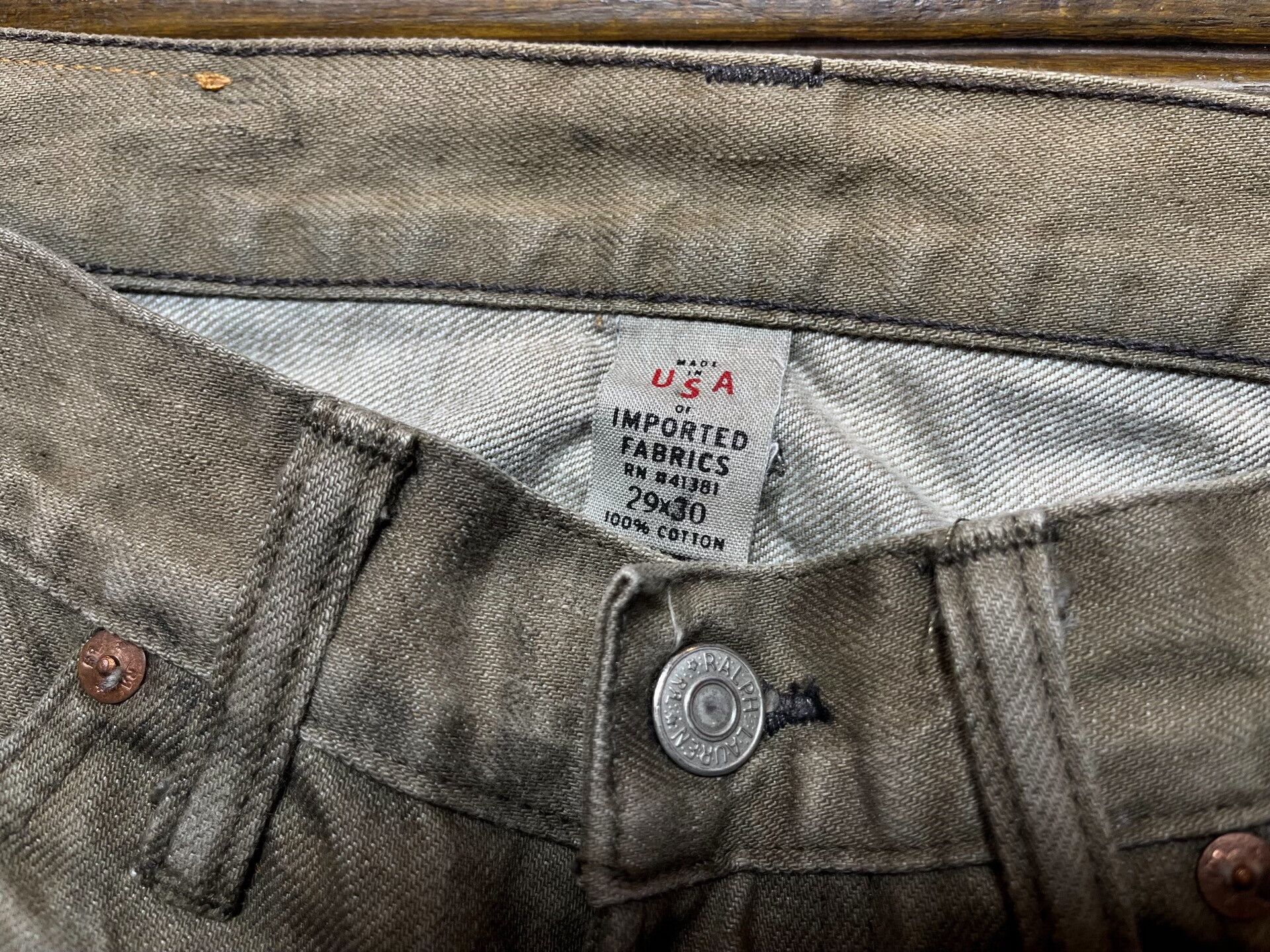 RRL Ralph Lauren Vintage RRL Distressed Denim Jeans Size US 29 - 3 Thumbnail